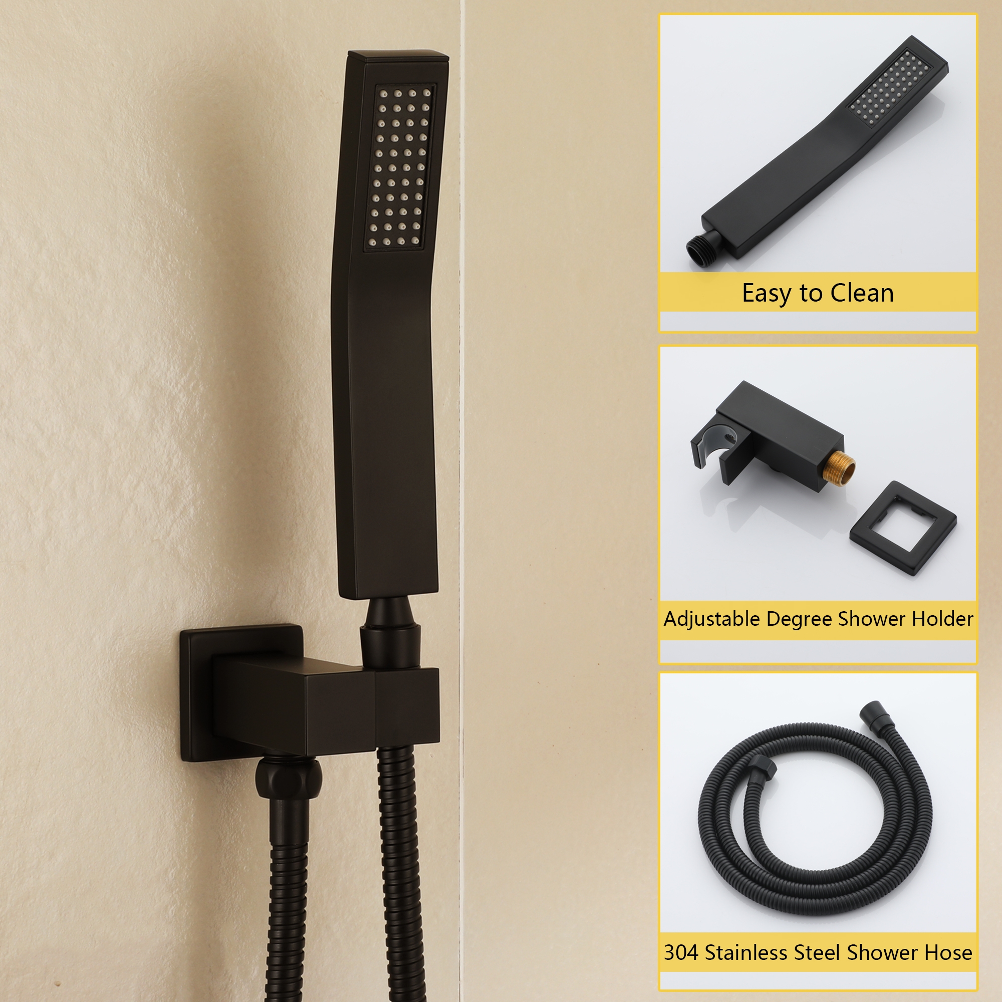 10-inch Wall-Mount Round Shower System with Hand Shower