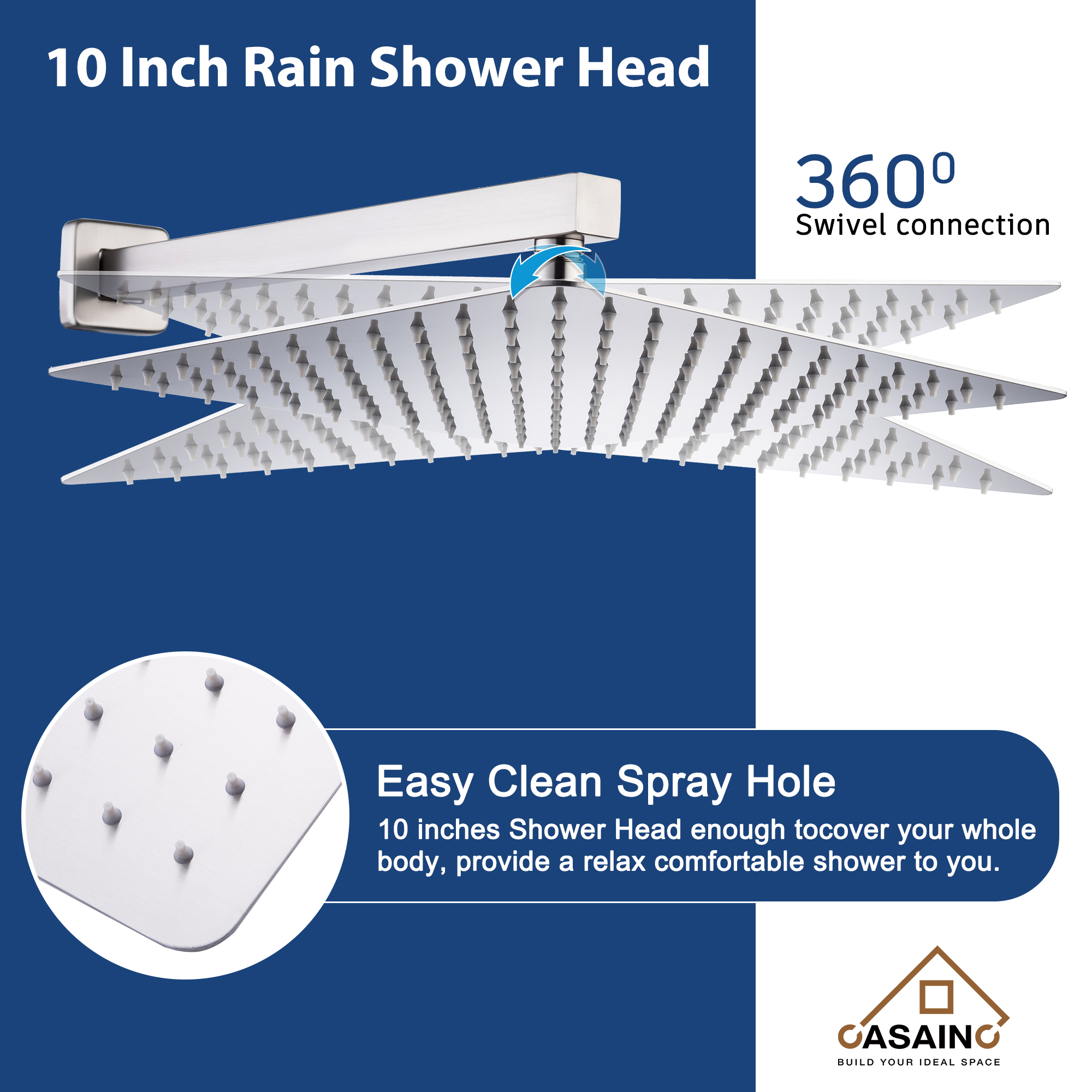 10"/12" Rain Shower Systems With Handheld & Pressure Balanced Valve