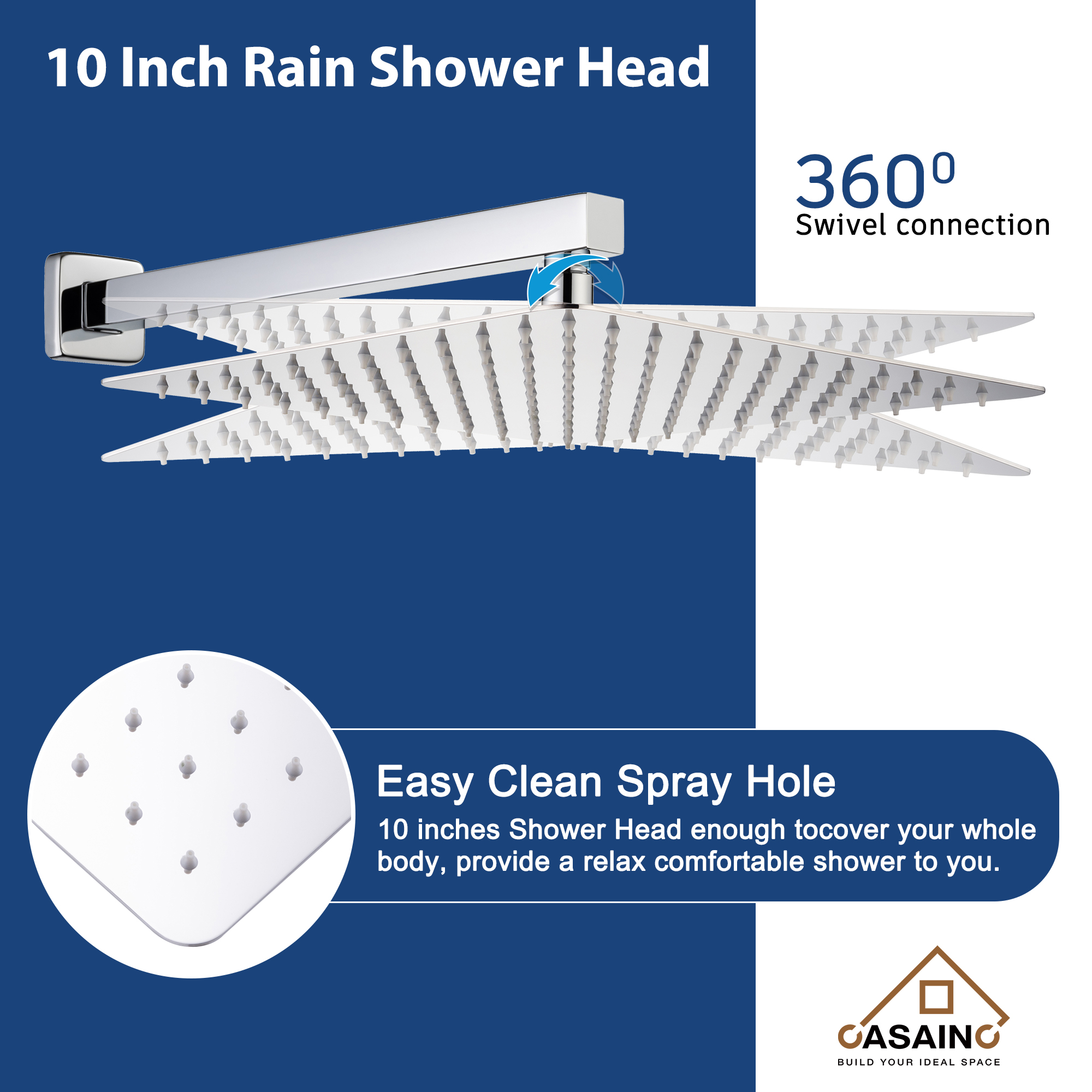 10"/12" Rain Shower Systems With Handheld & Pressure Balanced Valve