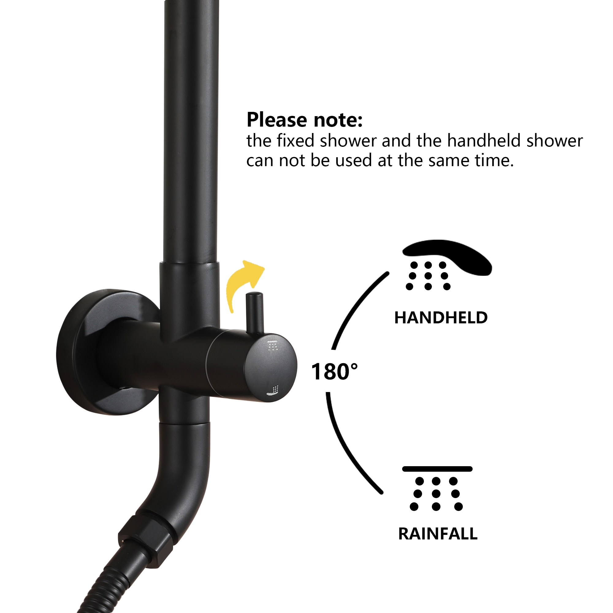 8-inch Dual Function Exposed Shower System with Handheld Shower