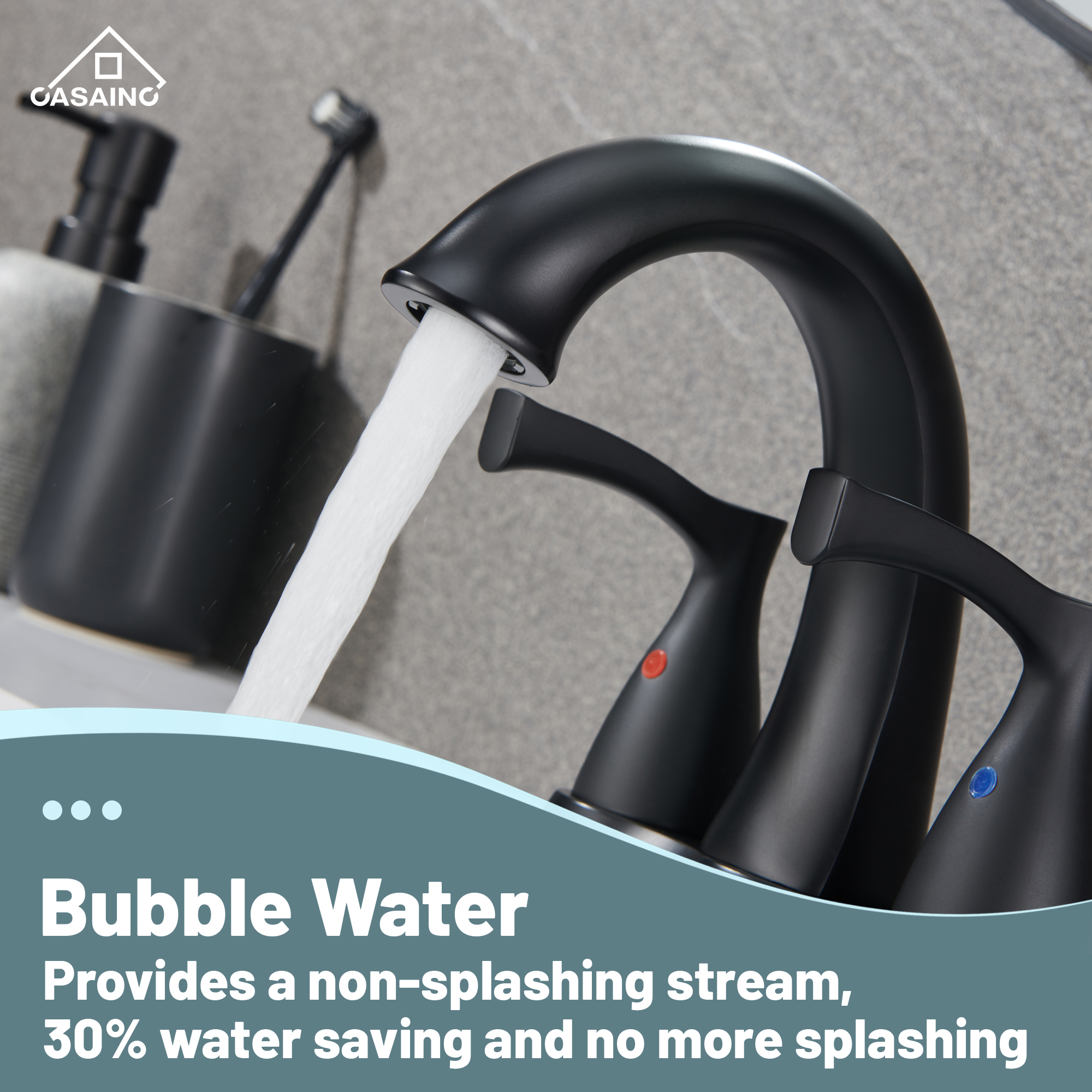 Casainc 4 Inch 2-Handle Centerset Bathroom Sink Faucet Vanity Faucet for Bathroom Sink