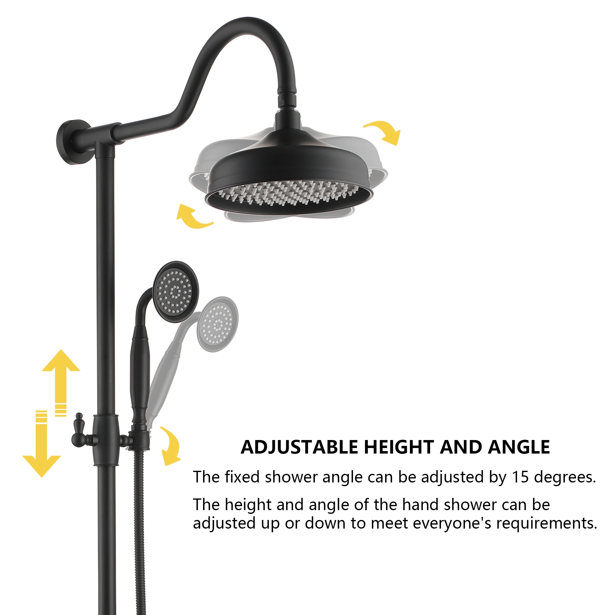8-inch Dual Function Exposed Shower System with Handheld Shower