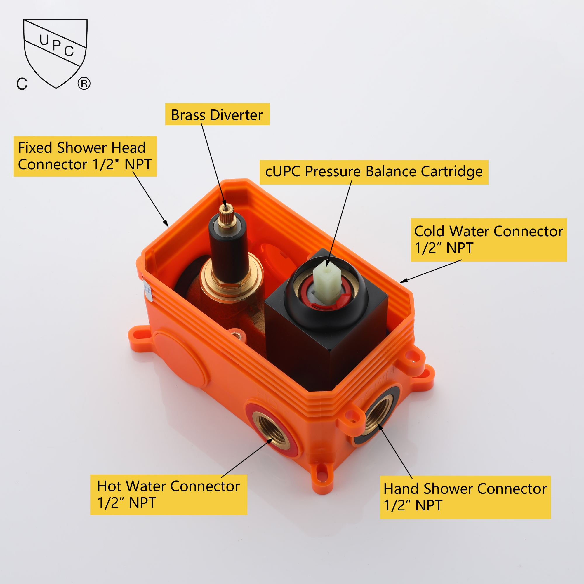 10-inch/12-inch Wall-Mounted Shower System with Hand Shower