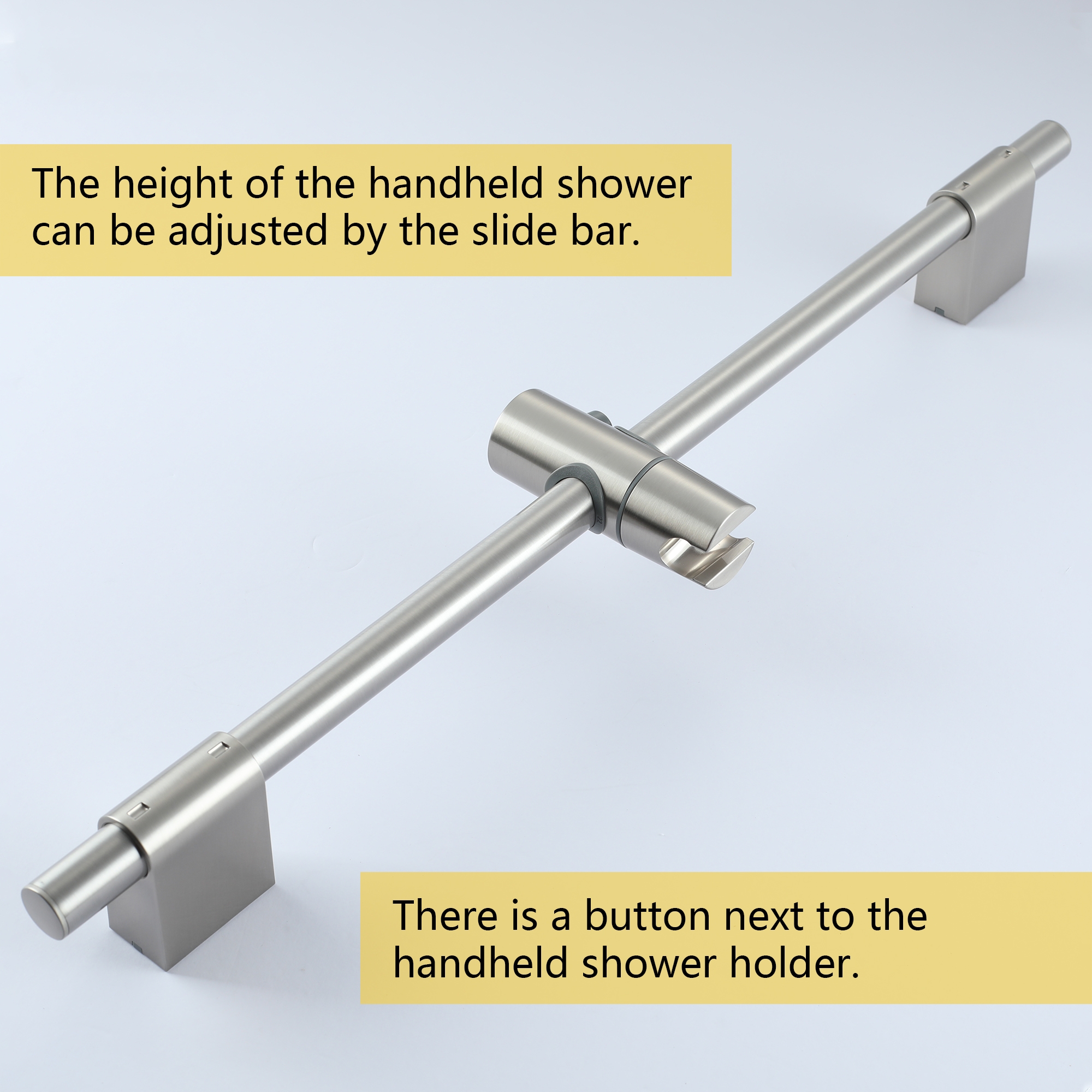 12" Wall Mount Pressure Balanced Shower System with Slide Bar