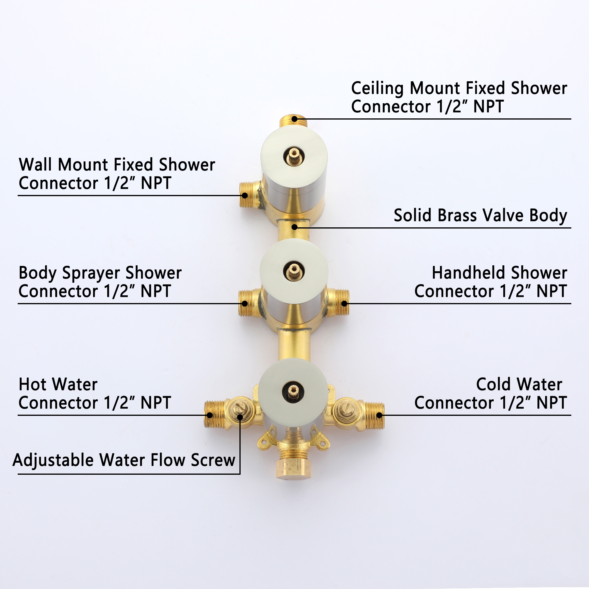 8-inch Dual Shower Head System with 4 Body Jets & Slide Bar