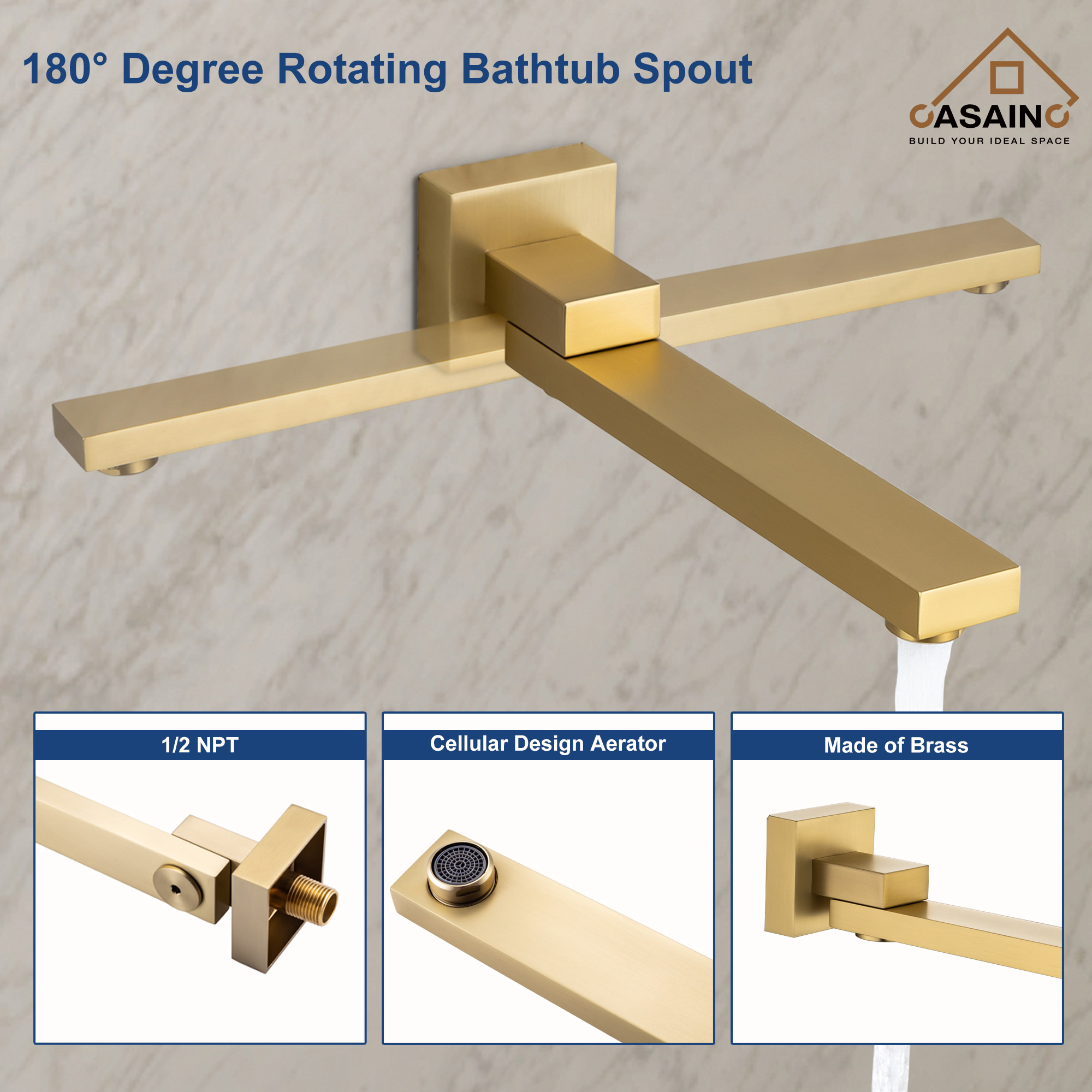 10 in./12 in. Ceiling Mount Shower System with Hand Shower & Tub Spout