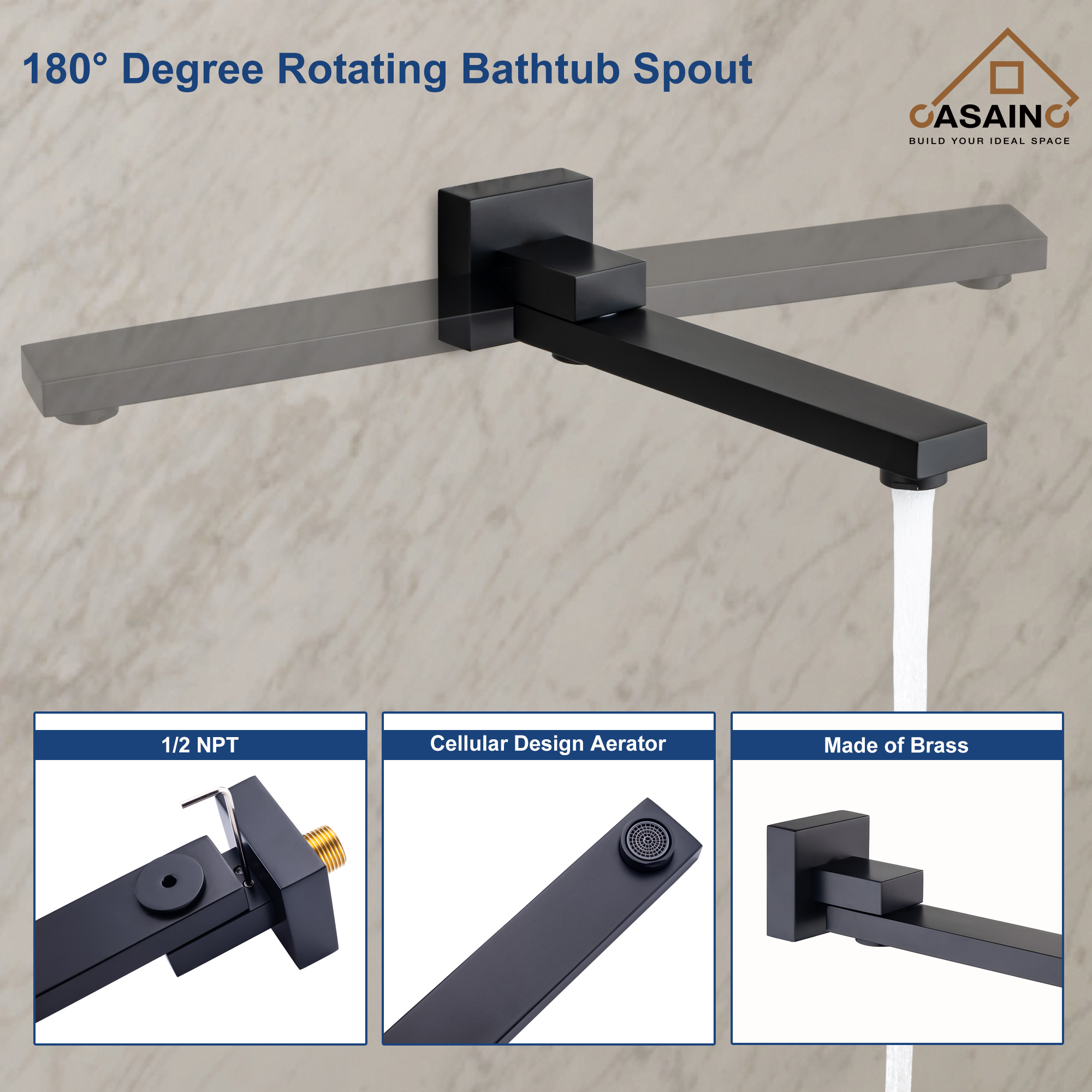 10 in./12 in. Ceiling Mount Shower System with Hand Shower & Tub Spout