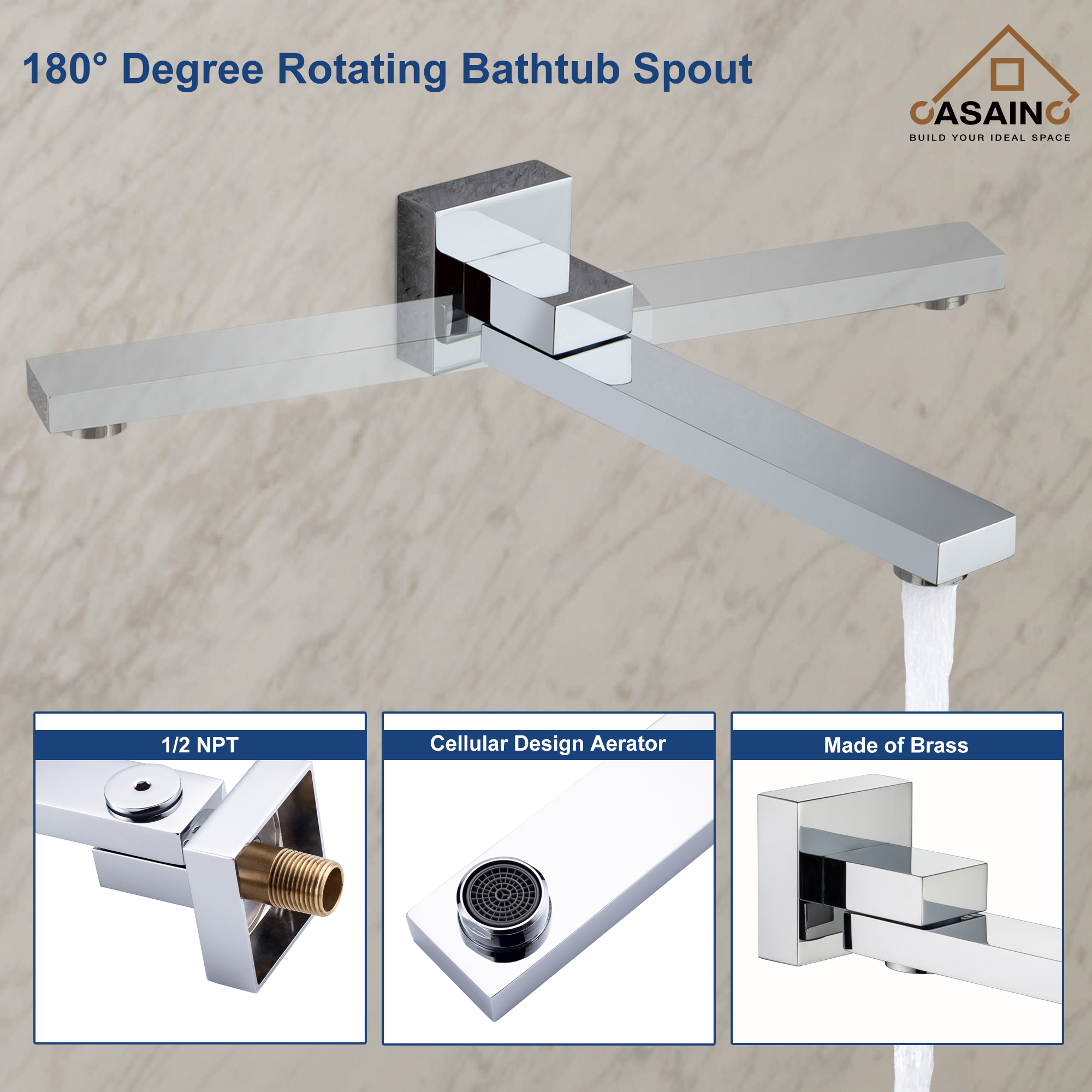 10 in./12 in. Ceiling Mount Shower System with Hand Shower & Tub Spout