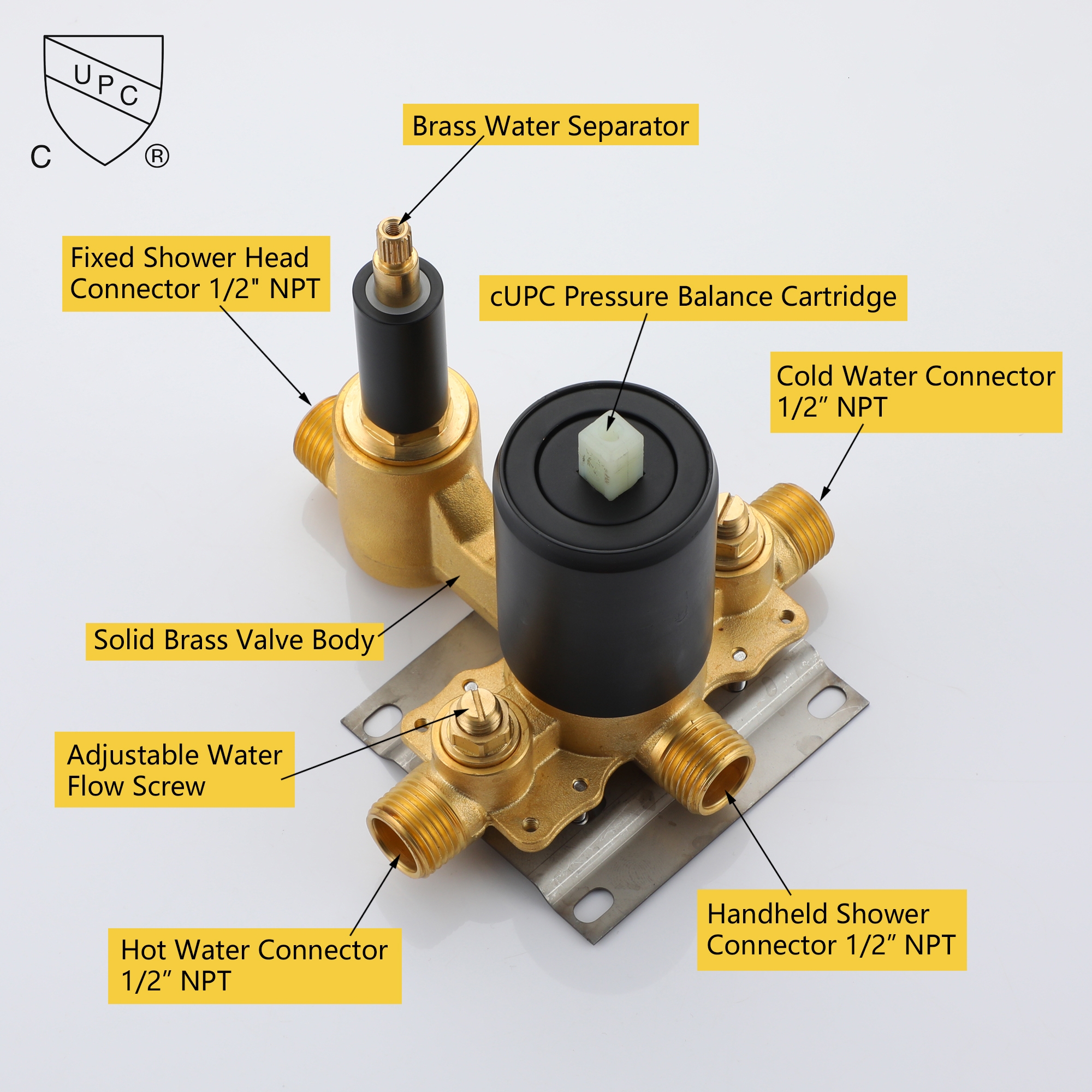 10-inch Wall-Mount Round Shower System with Hand Shower