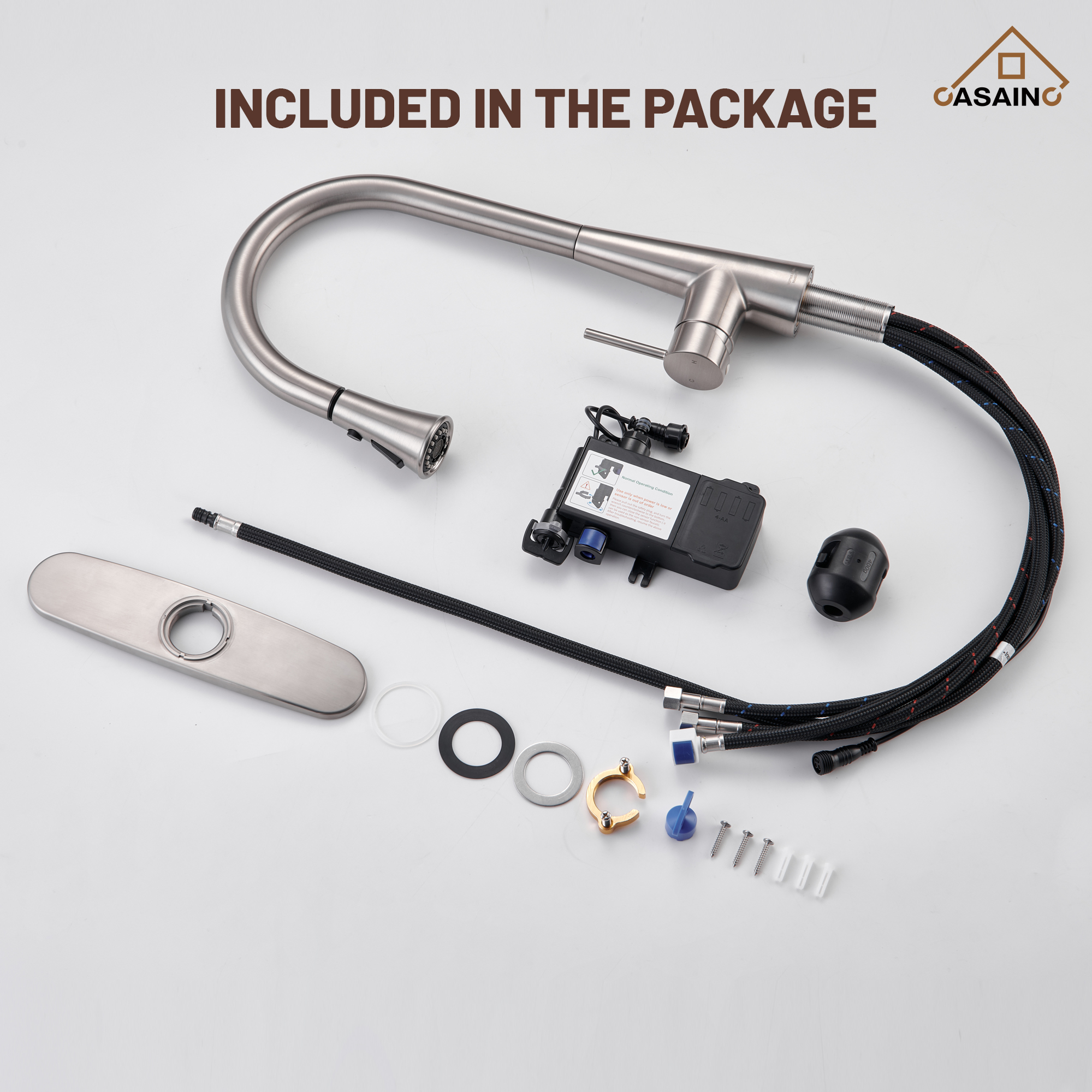 Single Handle Pull Down Sprayer Kitchen Faucet with Touchless Sensor,Dual Function