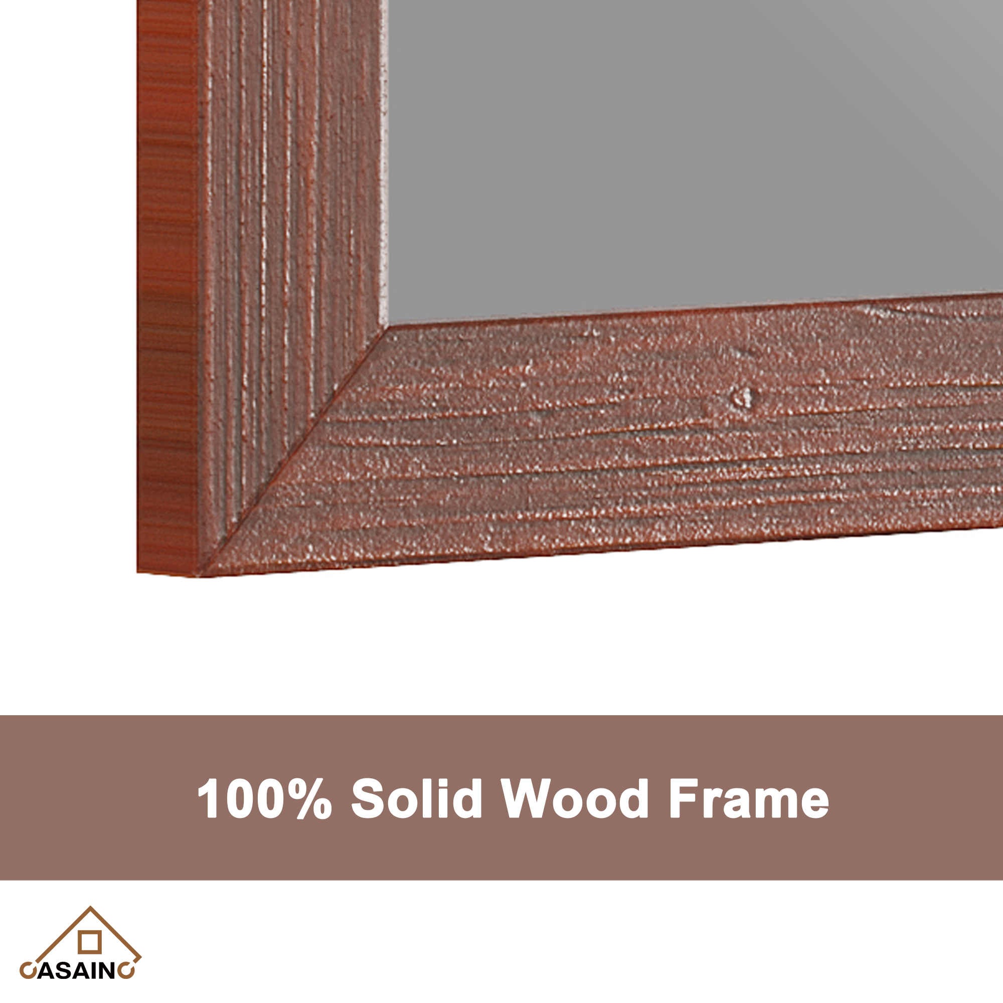 30"/36"/48"/60" Solid Wood Frame Mirror Only with Cherry (Vertical)