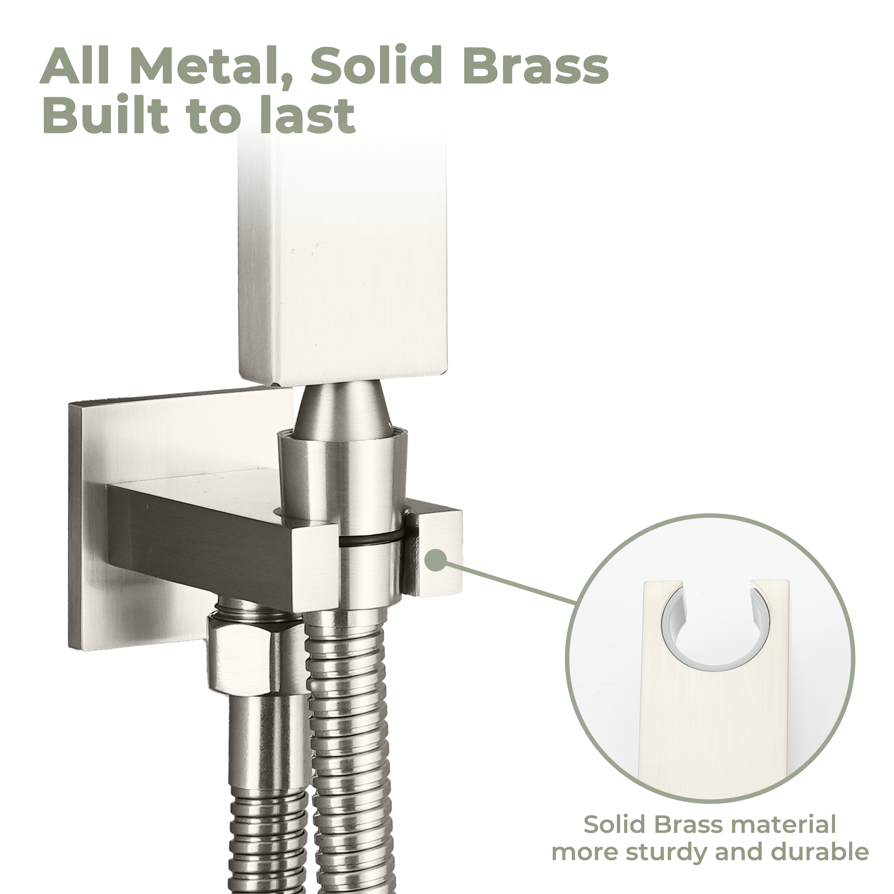 Brass Handheld Shower Holder Fixed Wall Mount Bracket