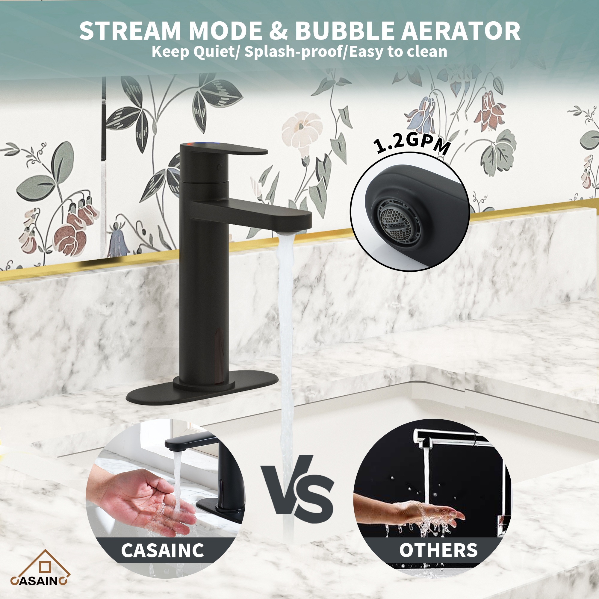 Dual-Control Sensor Bathroom Sink Faucet Smart Basin Faucet