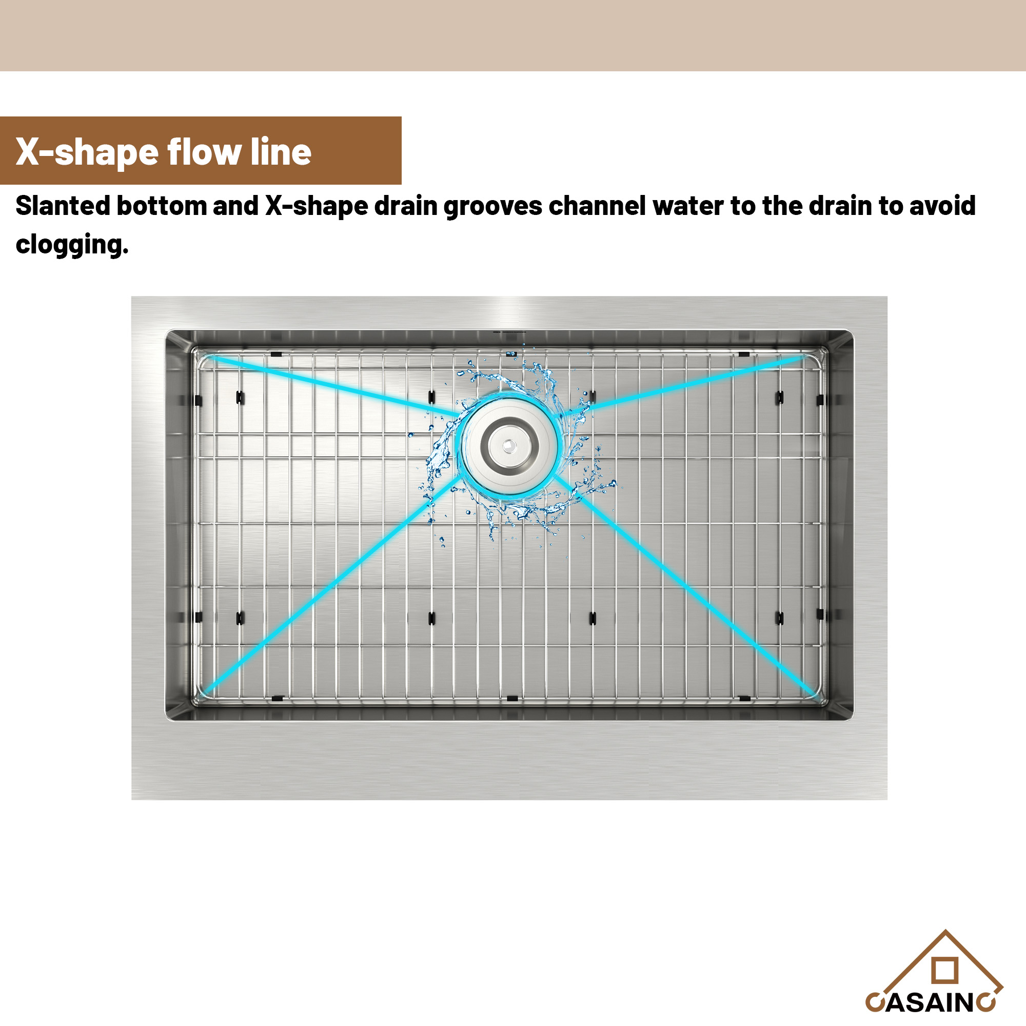 33 Inch Farmhouse Sink Stainless Steel Kitchen Sink Apron Front Stainless Steel 18 Gauge Single Bowl Kitchen Farm Sink Basin