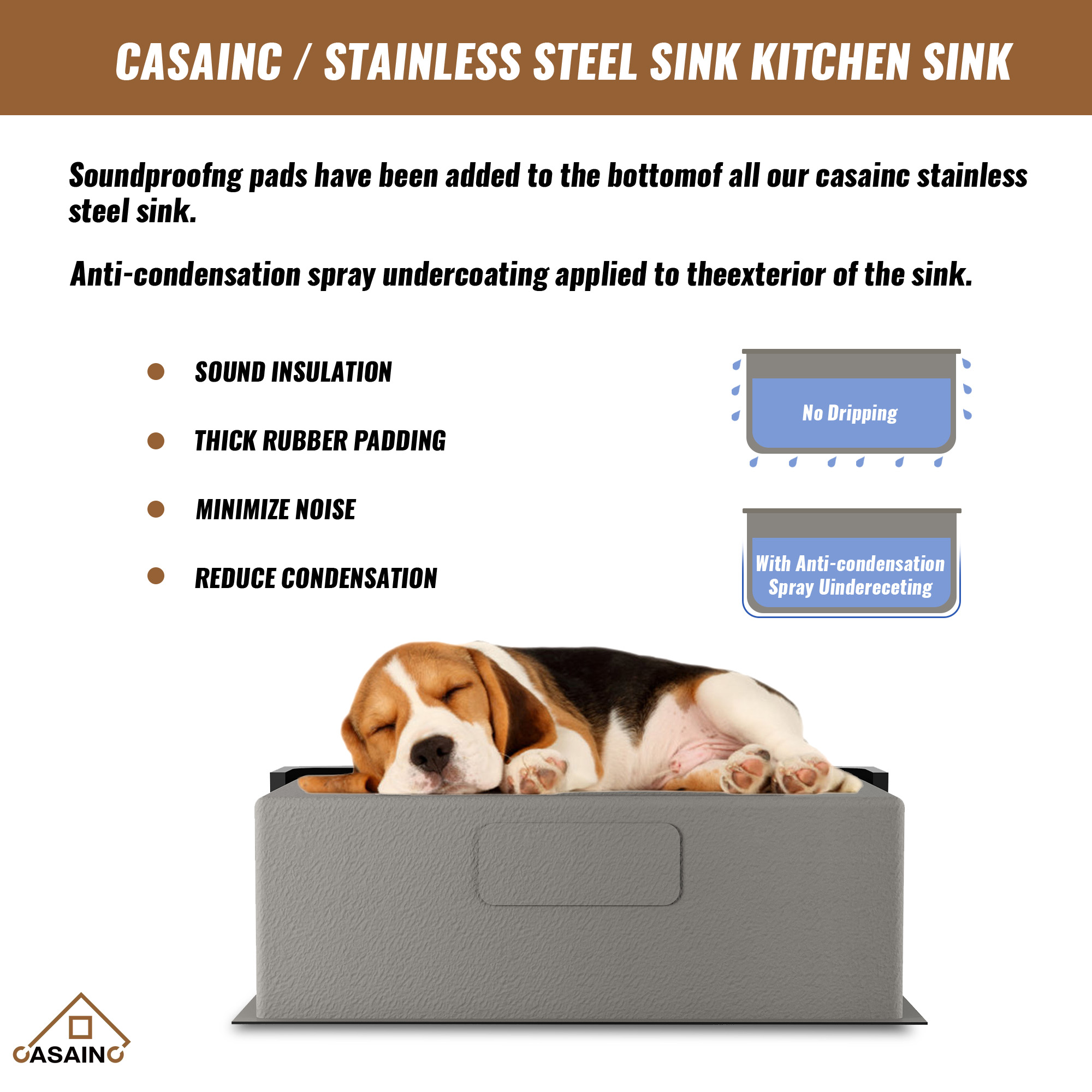 Farmhouse Stainless Steel 30/33/36 inch Single Bowl Kitchen Sink in Nano PVD Gunmetal Black