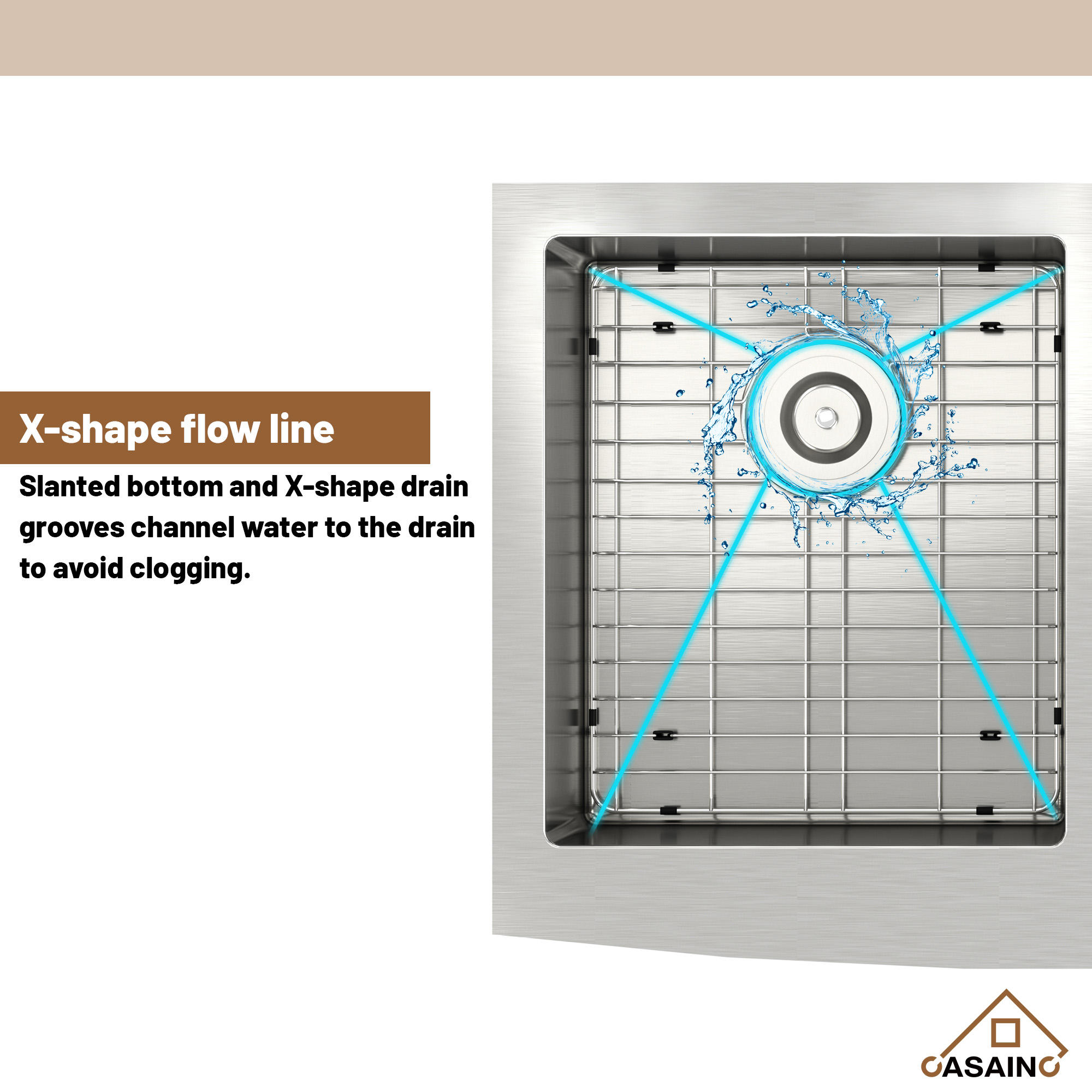 33 Inch Workstation Farmhouse Kitchen Sink Stainless Steel Apron Front Double Bowl Sink Basin