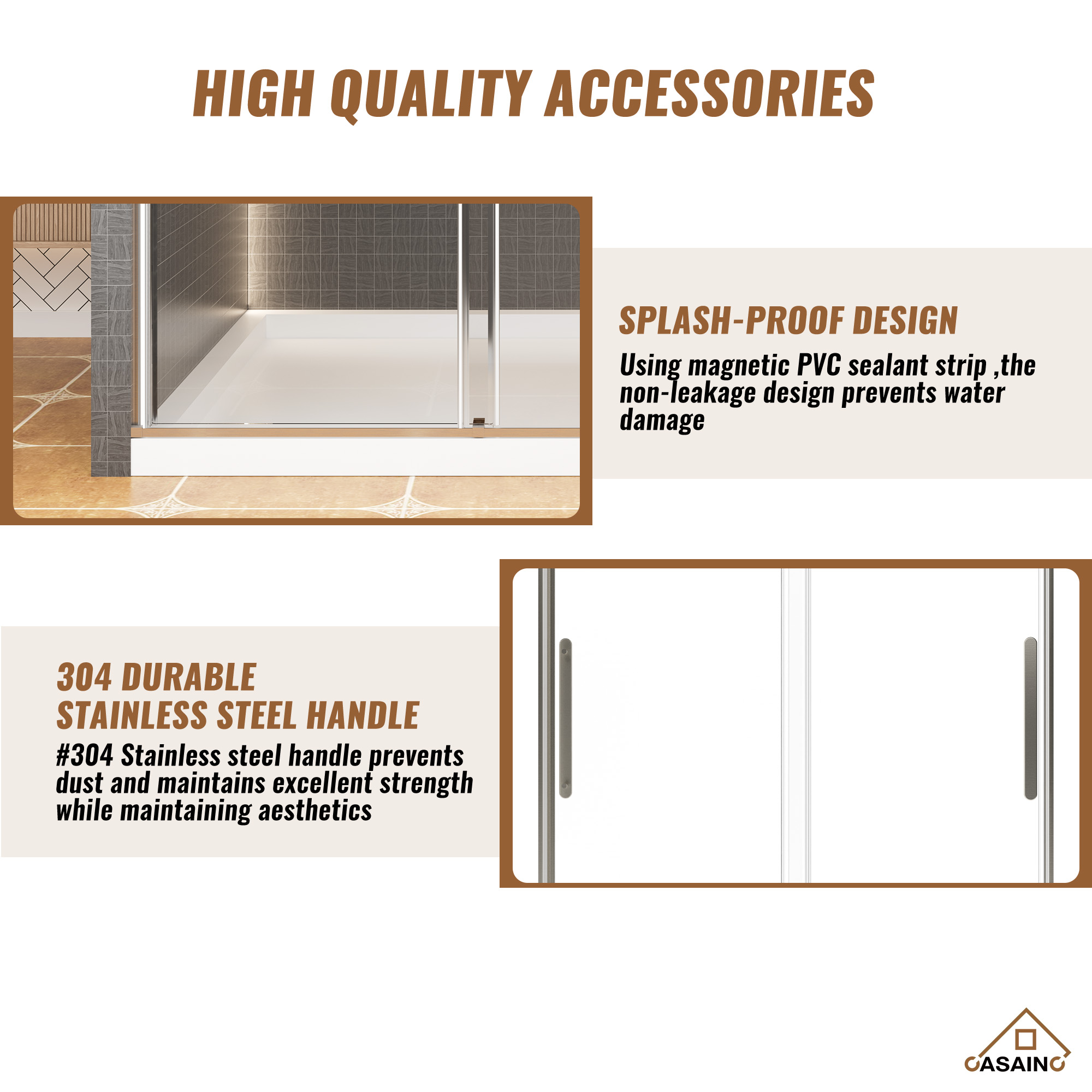 60 in. W x 76 in. H Frameless Shower Door in Matte Black with Tempered Glass