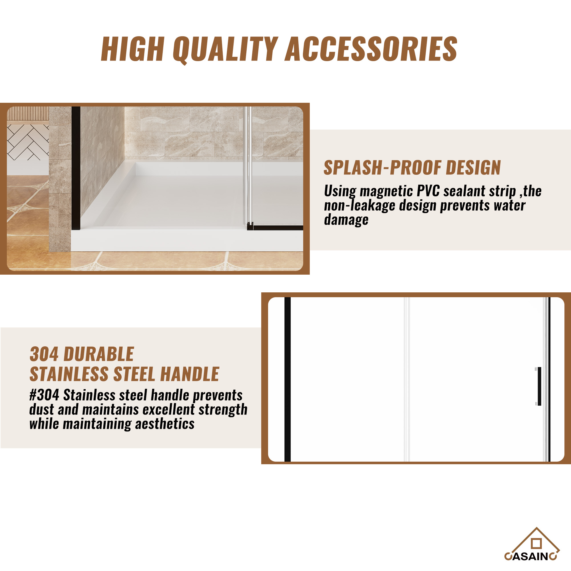 60 in. W x 76 in. H Framed Shower Door in Matte Black with Tempered Glass