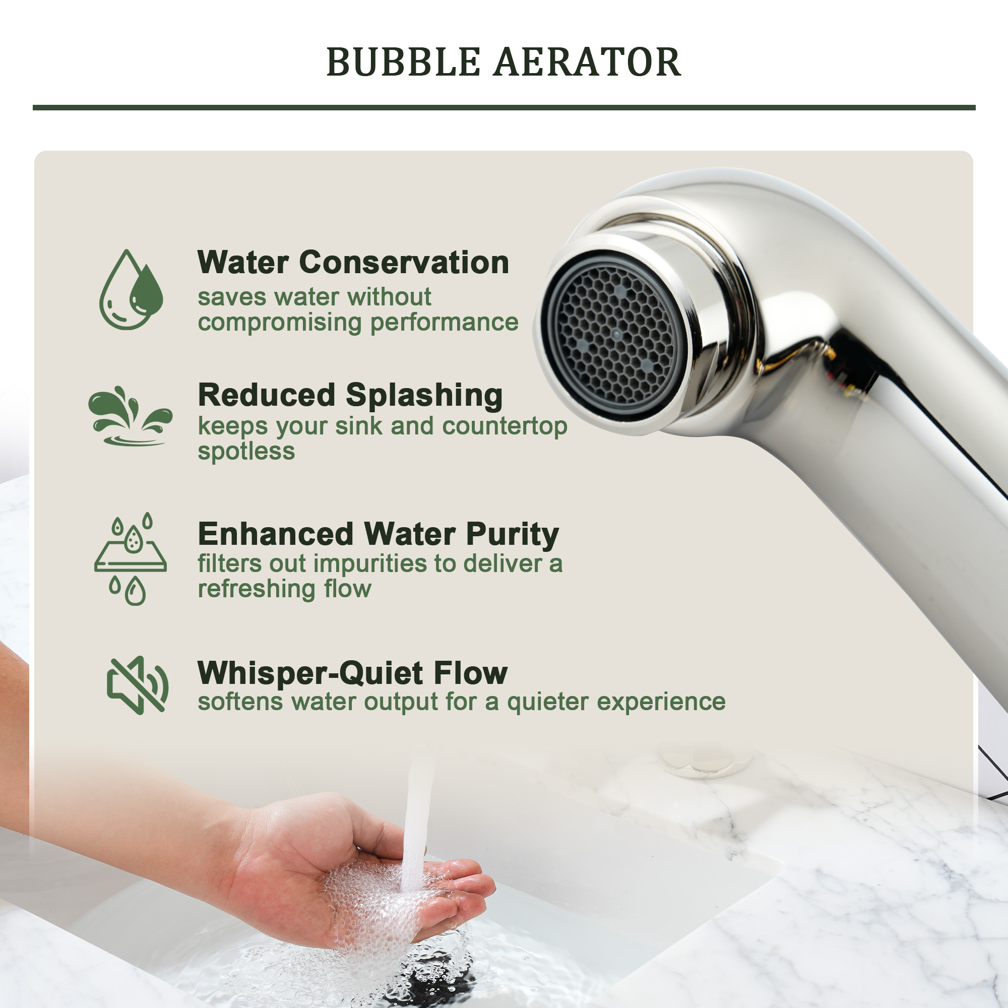 Polished Nickel 3-Hole Widespread Bathroom Faucet - HEXAGON