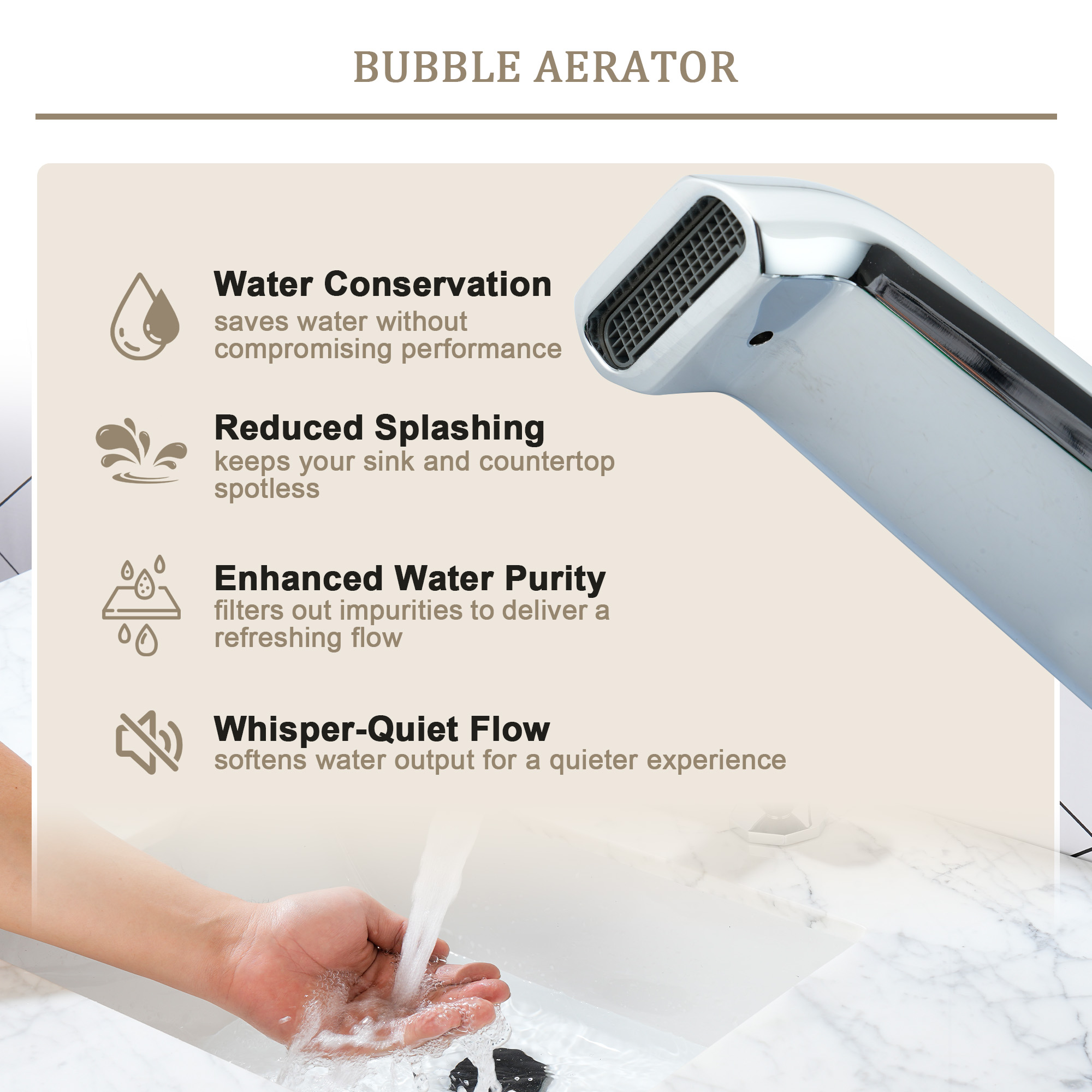 Chrome Widespread Bathroom Faucet with Black PVD Octagonal Handles - OCTAGON