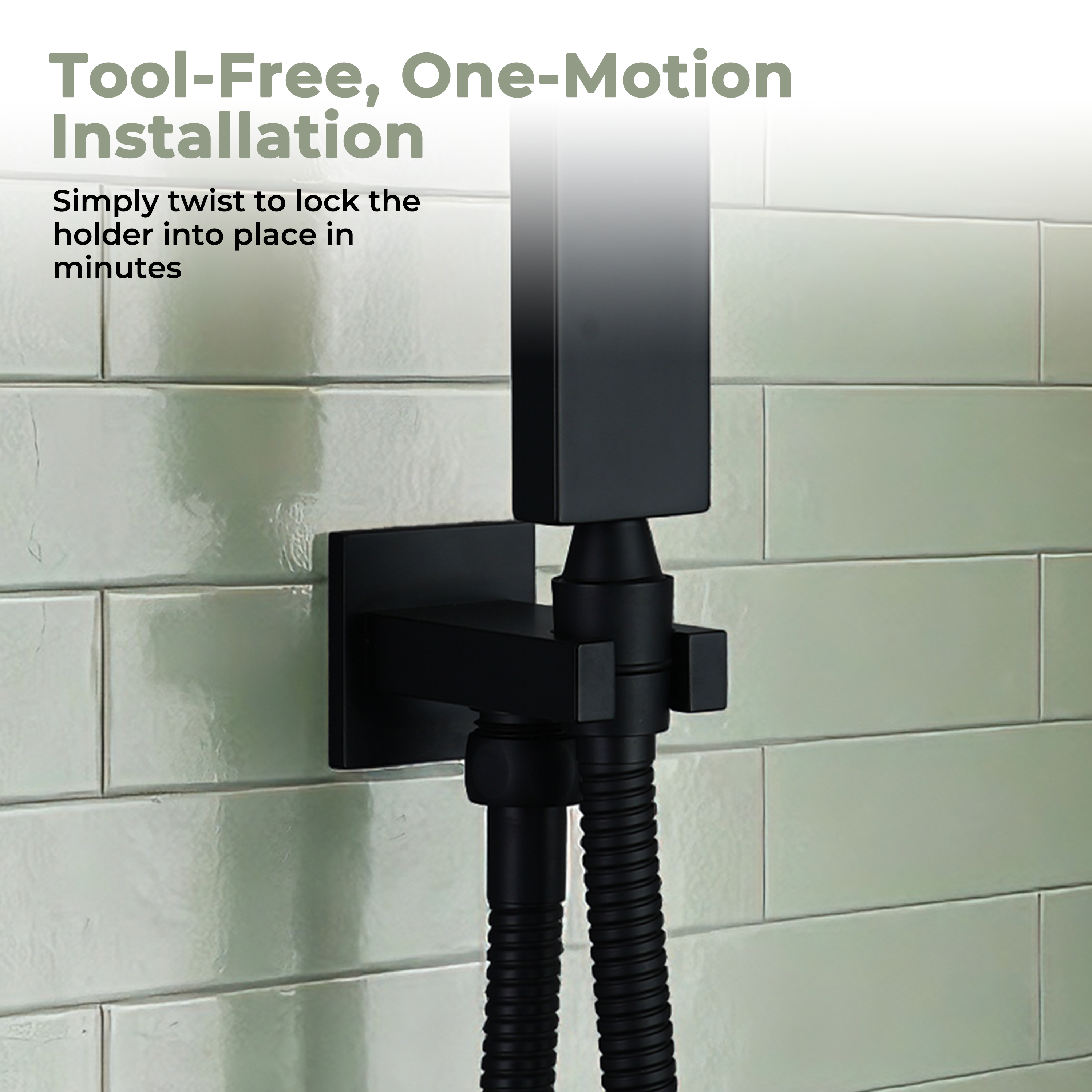 Brass Handheld Shower Holder Fixed Wall Mount Bracket