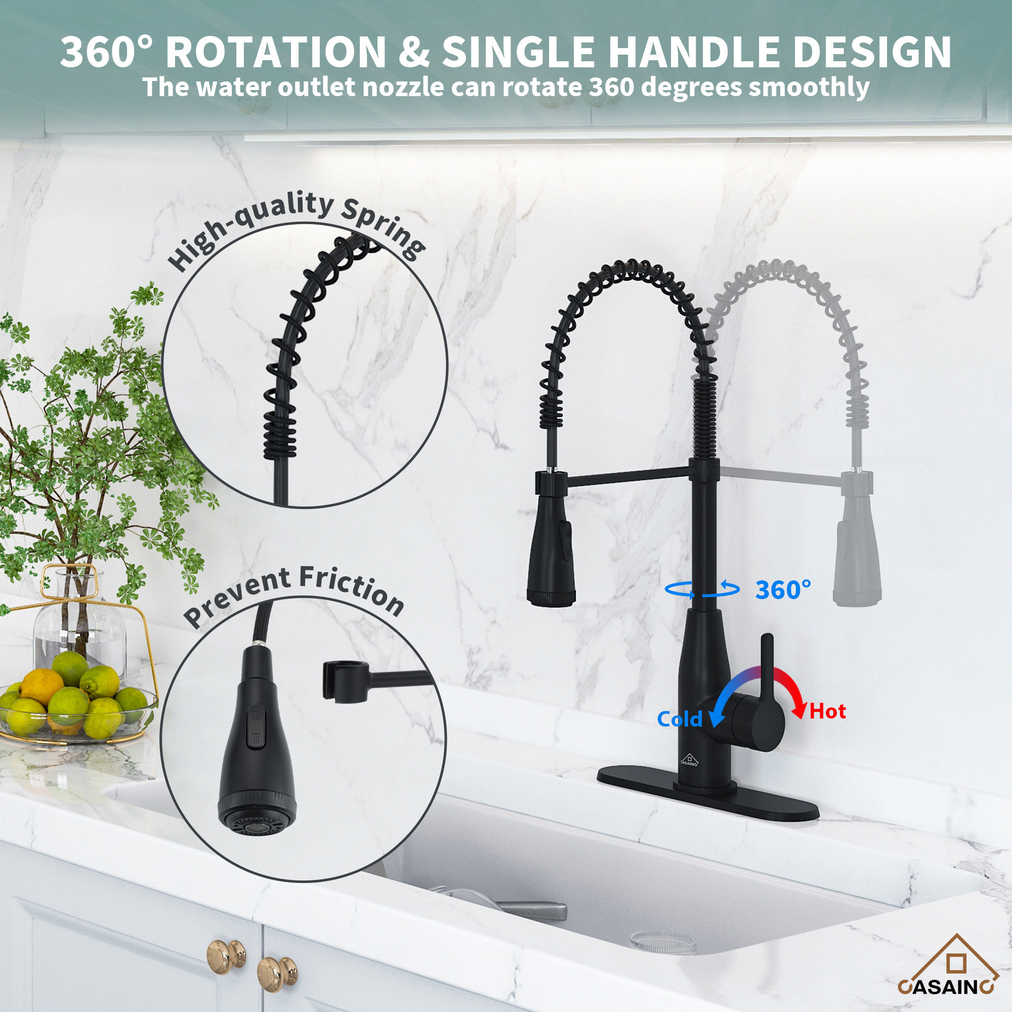 Touchless Kitchen Faucet with Automatically Turn Off