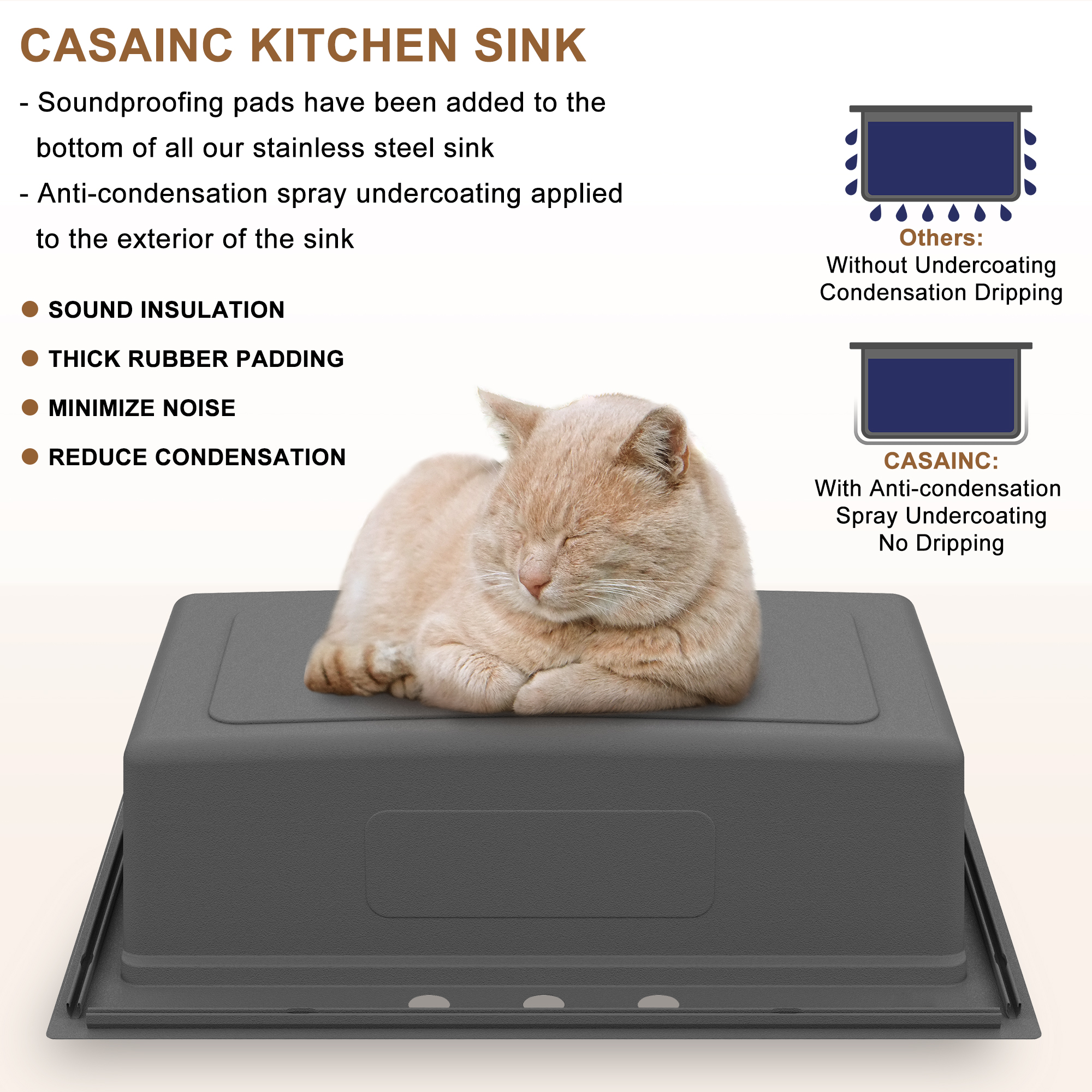 33inch 3-Hole Single Bowl Stainless Steel Drop-in Workstation Kitchen Sink with Accessories