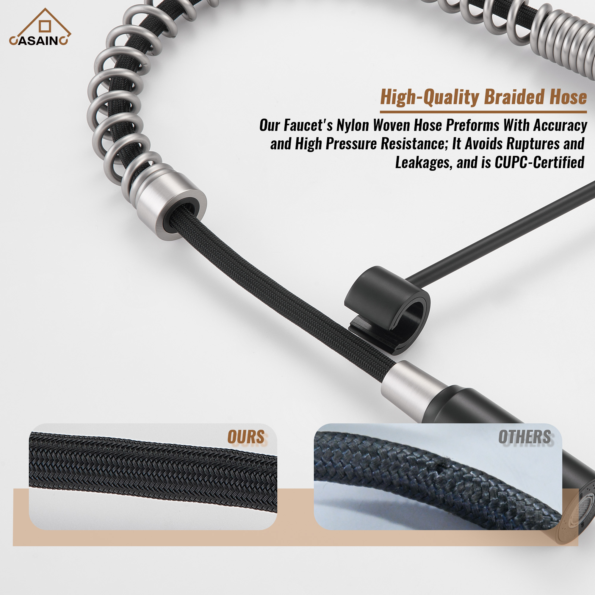 Commercial Style Pull-Down Single Handle 19" Kitchen Faucet