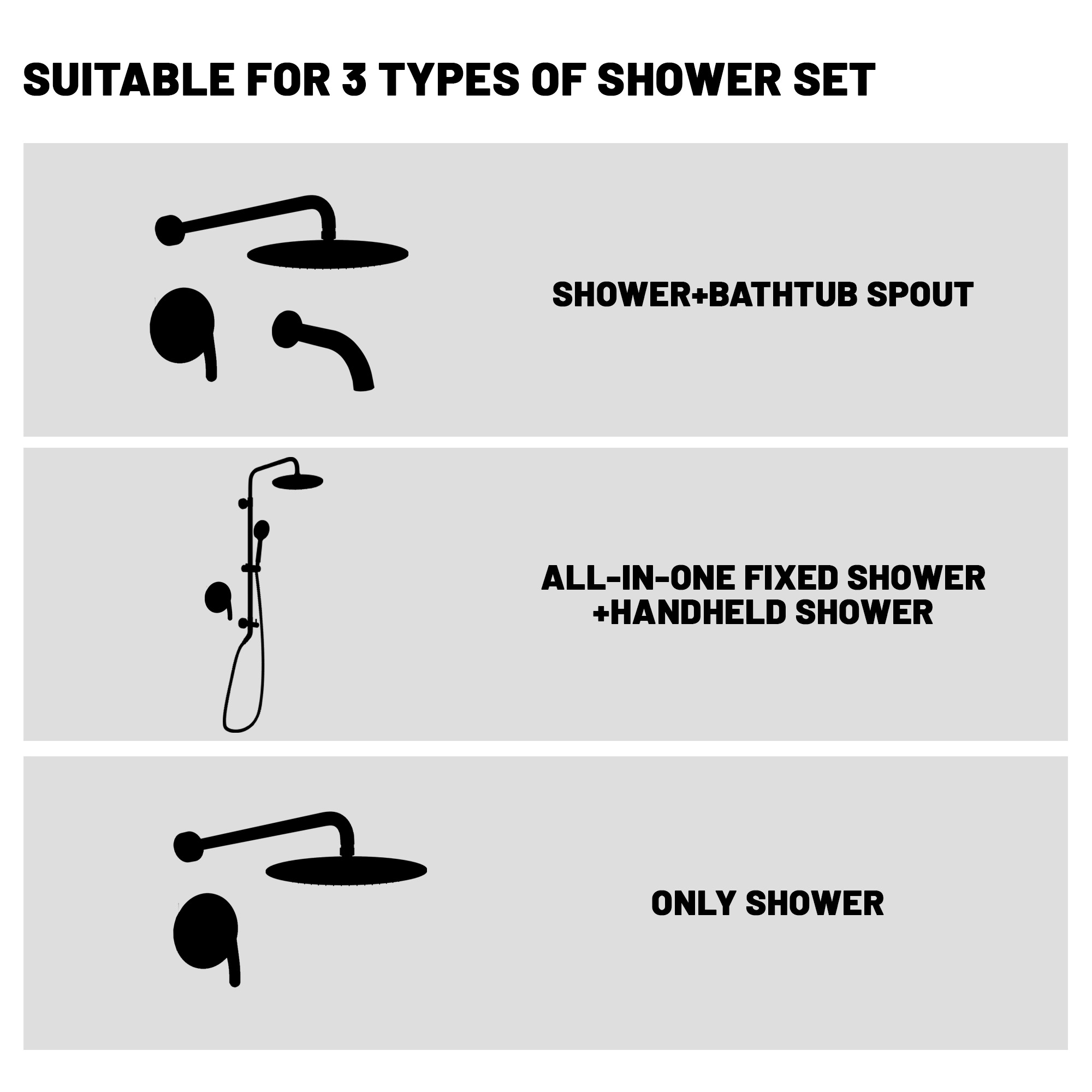 6.8" Single Handle Shower Water Mixer Shower Valve Temperature Mixing Valve