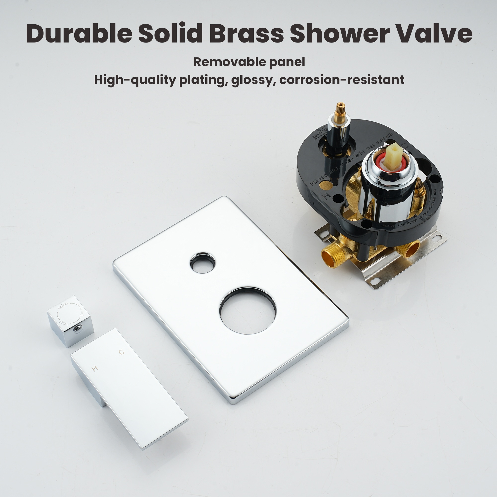 10" Three Function Pressure Balance Shower System with Valve Included