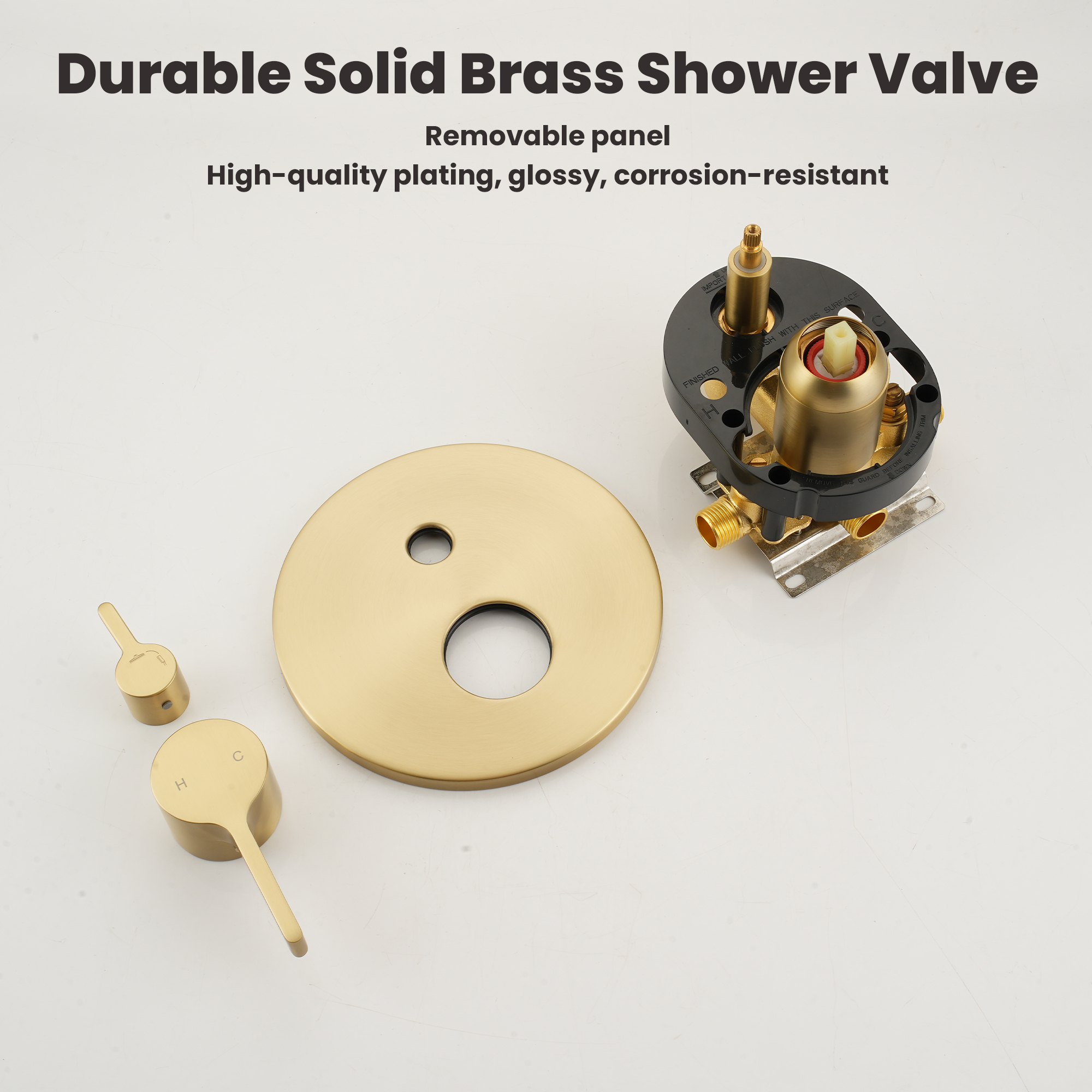 10" Round Shower System with Handheld Brass Showerhead