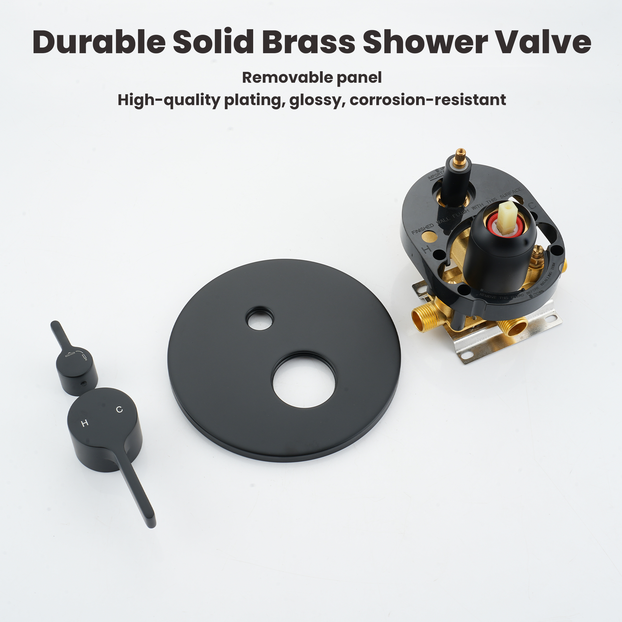 10" Round Shower System with Handheld Brass Showerhead