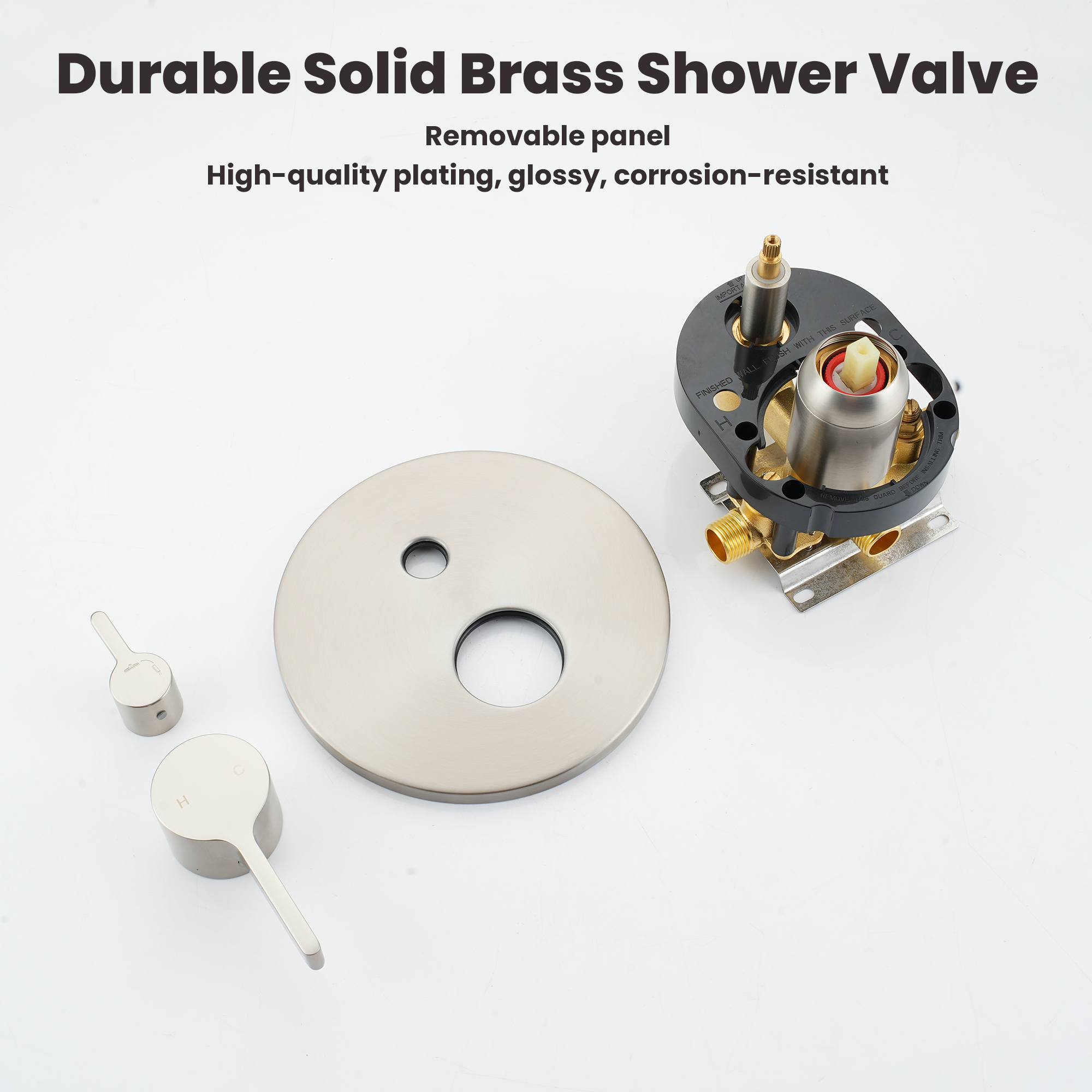 10" Round Shower System with Handheld Brass Showerhead
