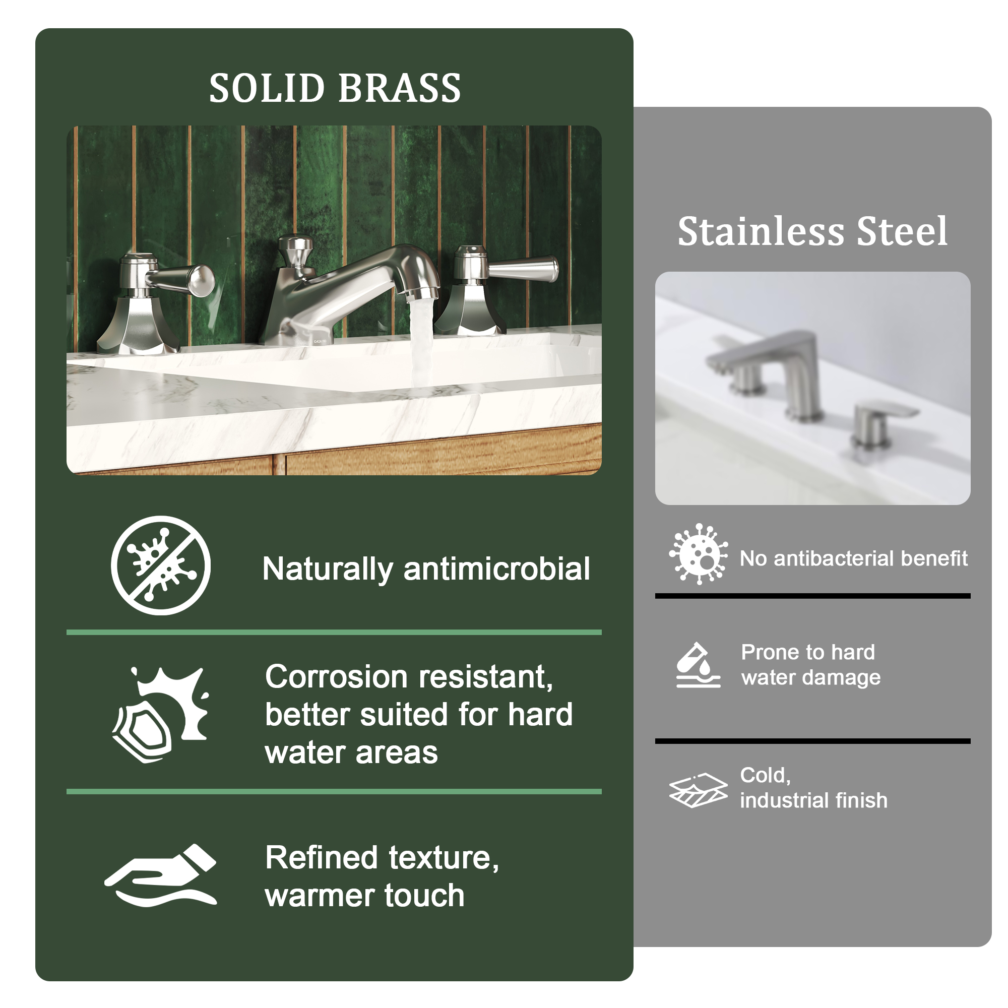 Polished Nickel 3-Hole Widespread Bathroom Faucet - HEXAGON