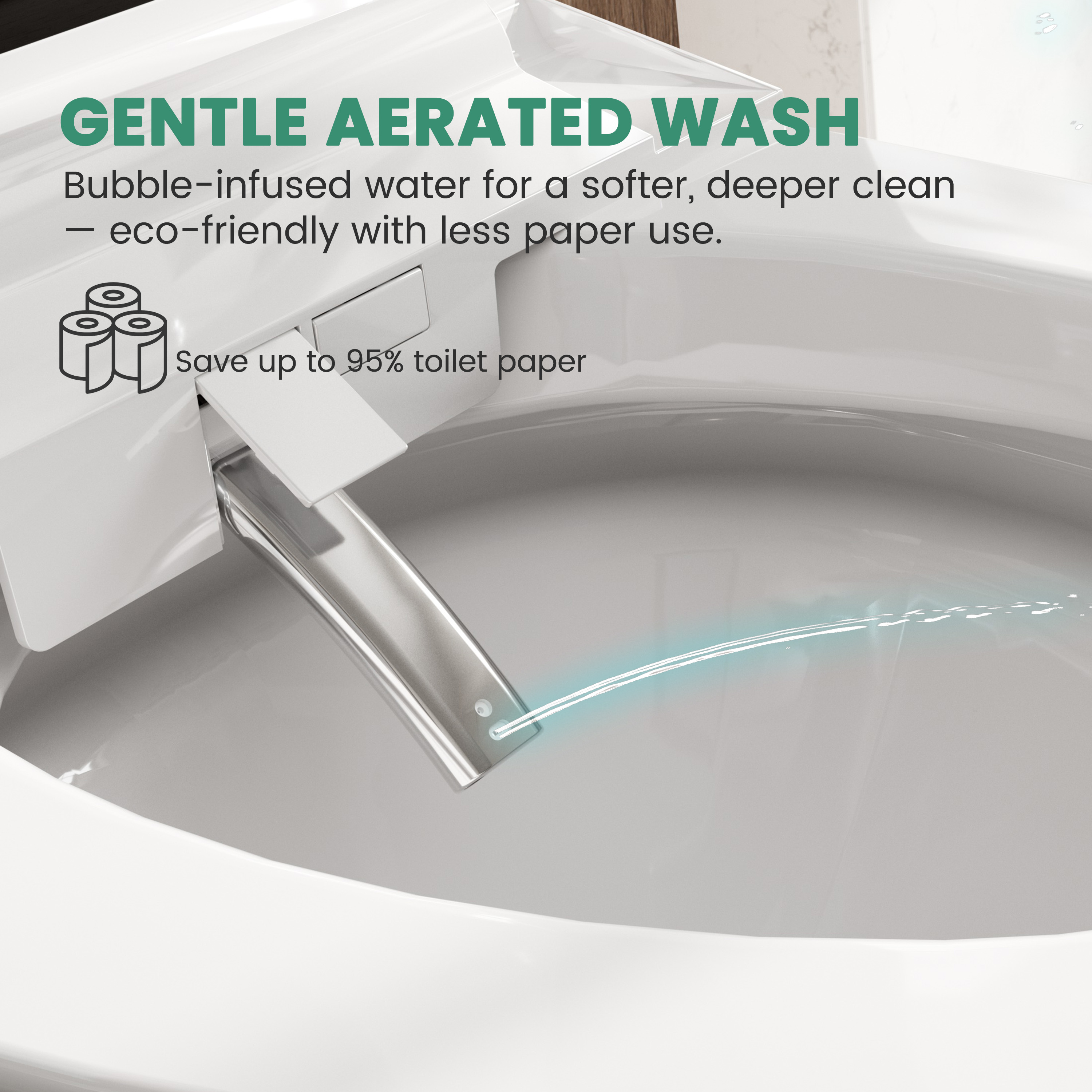 Tankless Floor Mounted Elongated White Ceramic Smart Bidet Toilet