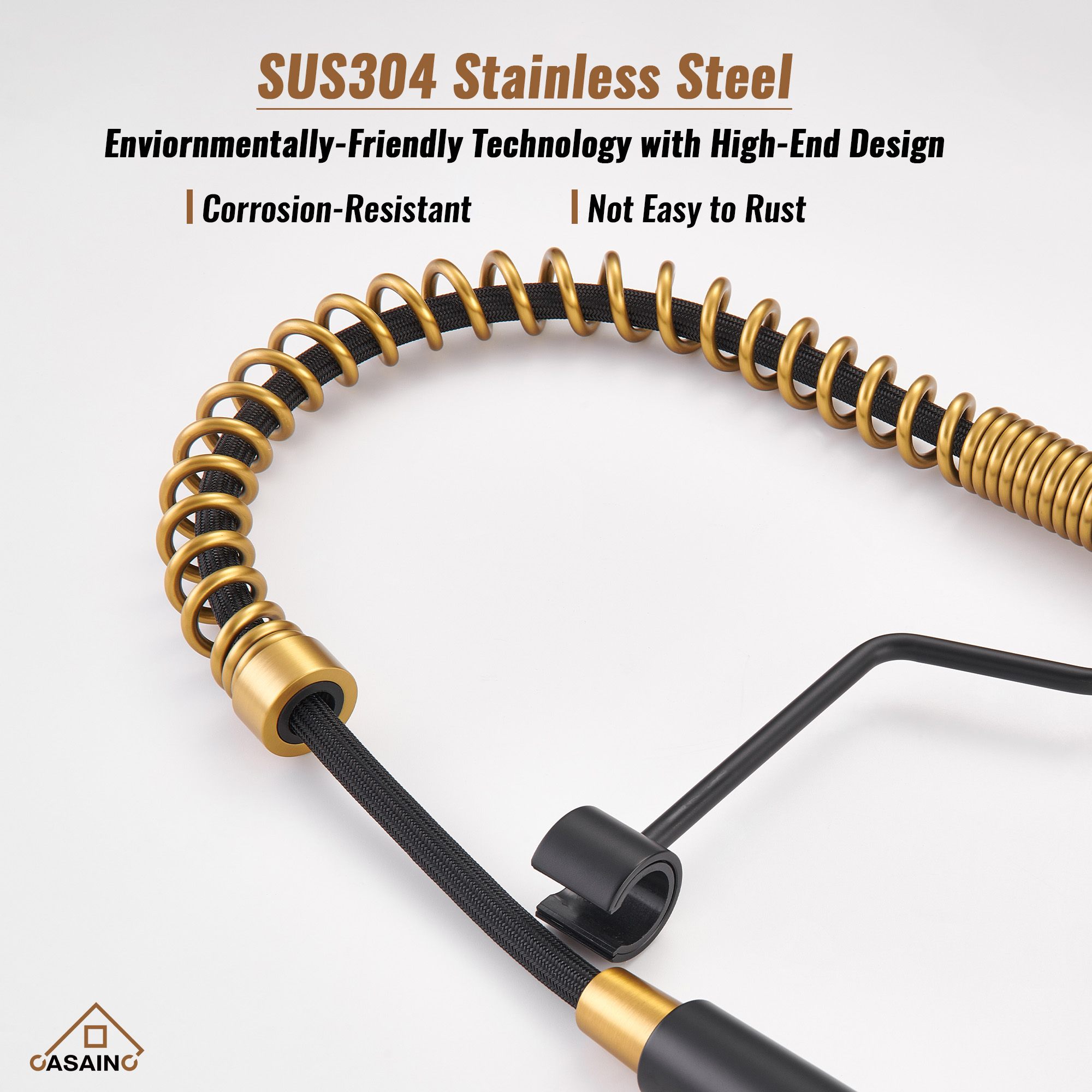 Modern Kitchen Faucet with Pull-Down Sprayer, 360° Swivel, Three Functions for Effortless Cooking and Cleaning