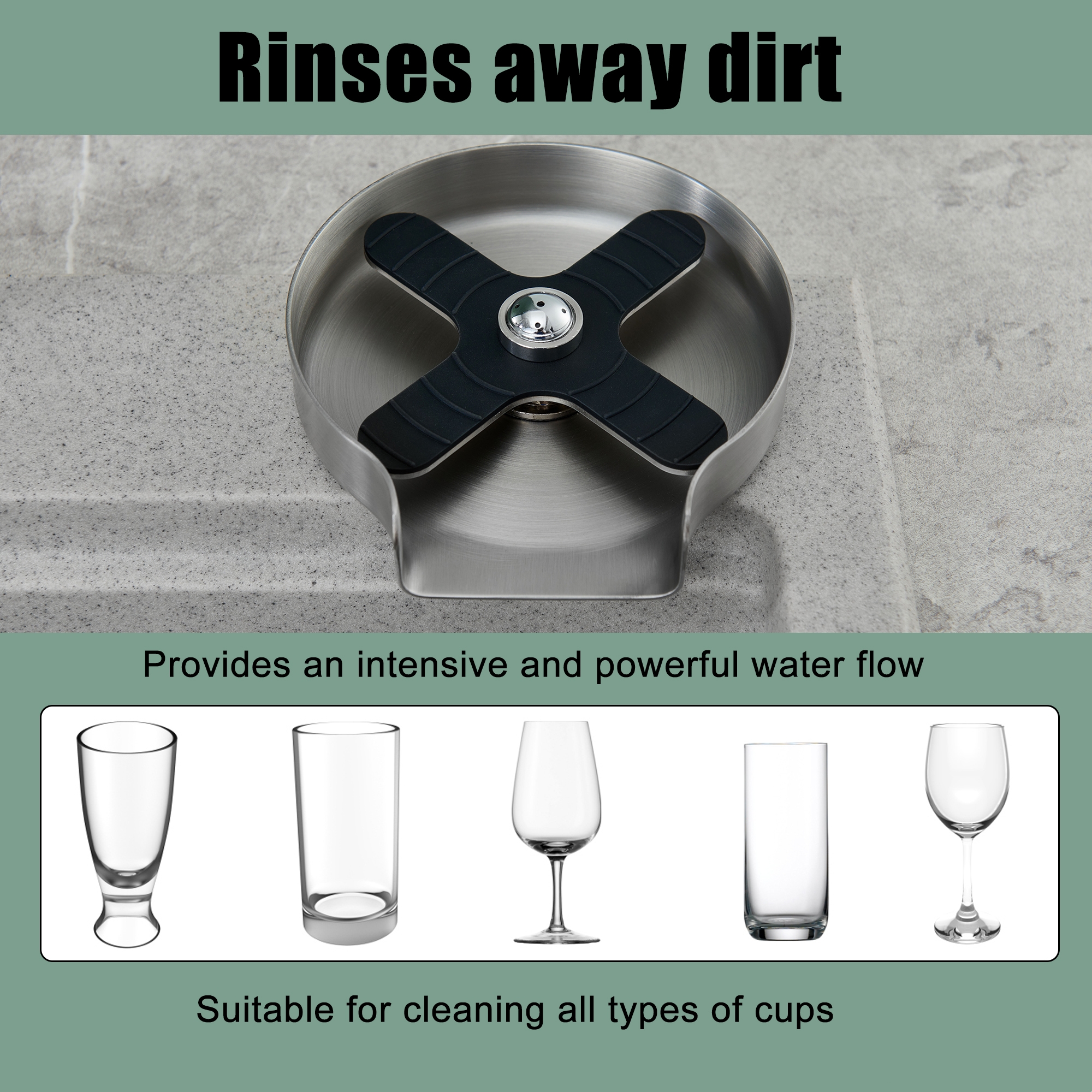 1.8GPM Single Handle Pull Down Kitchen Faucet with Cup Washer