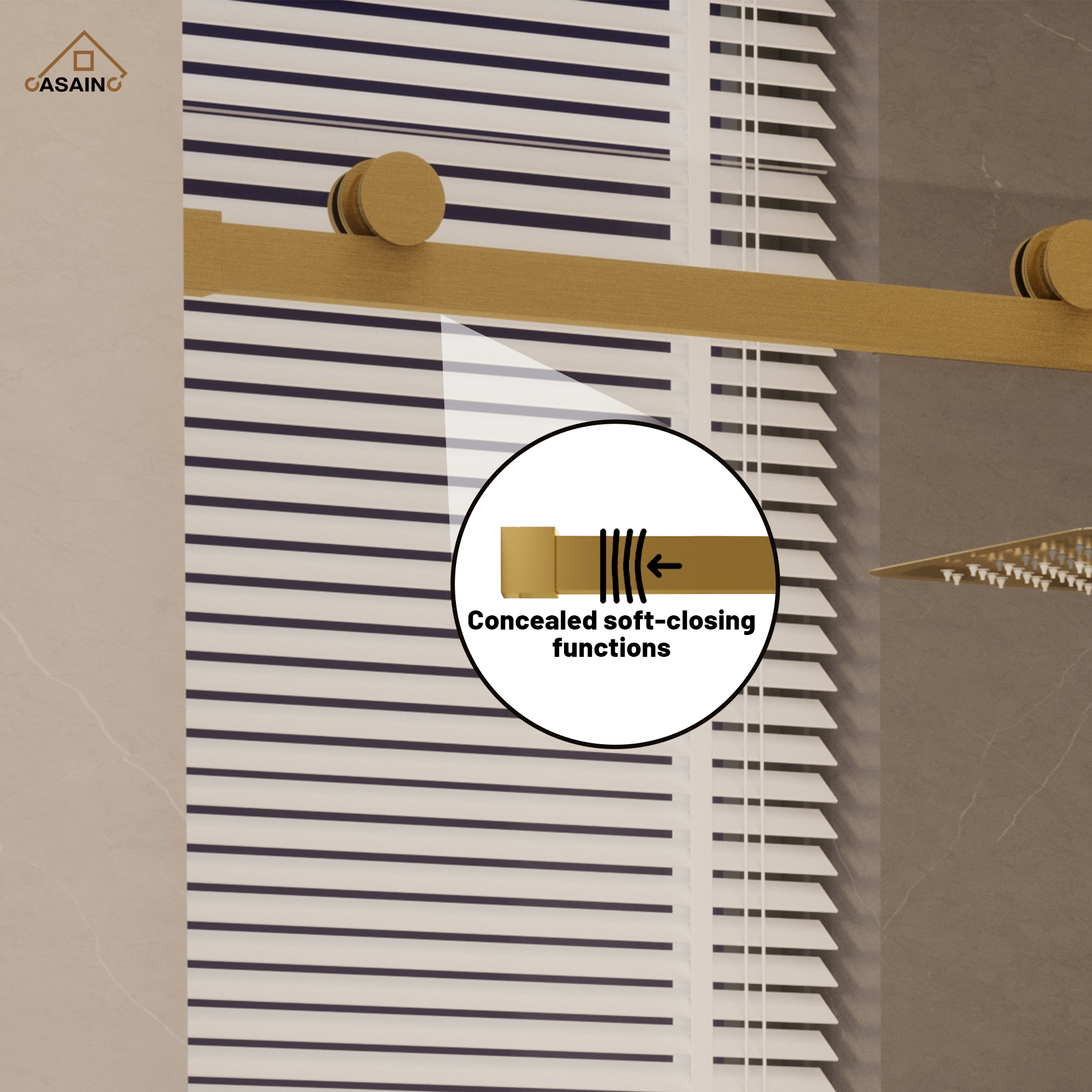 48"x76" Frameless Shower Door with Cushioned Single Slide, SGCC-Certified Tempered Shower Glass Door in Matte Black/Chrome/Brushed Nickel/Brushed Gold