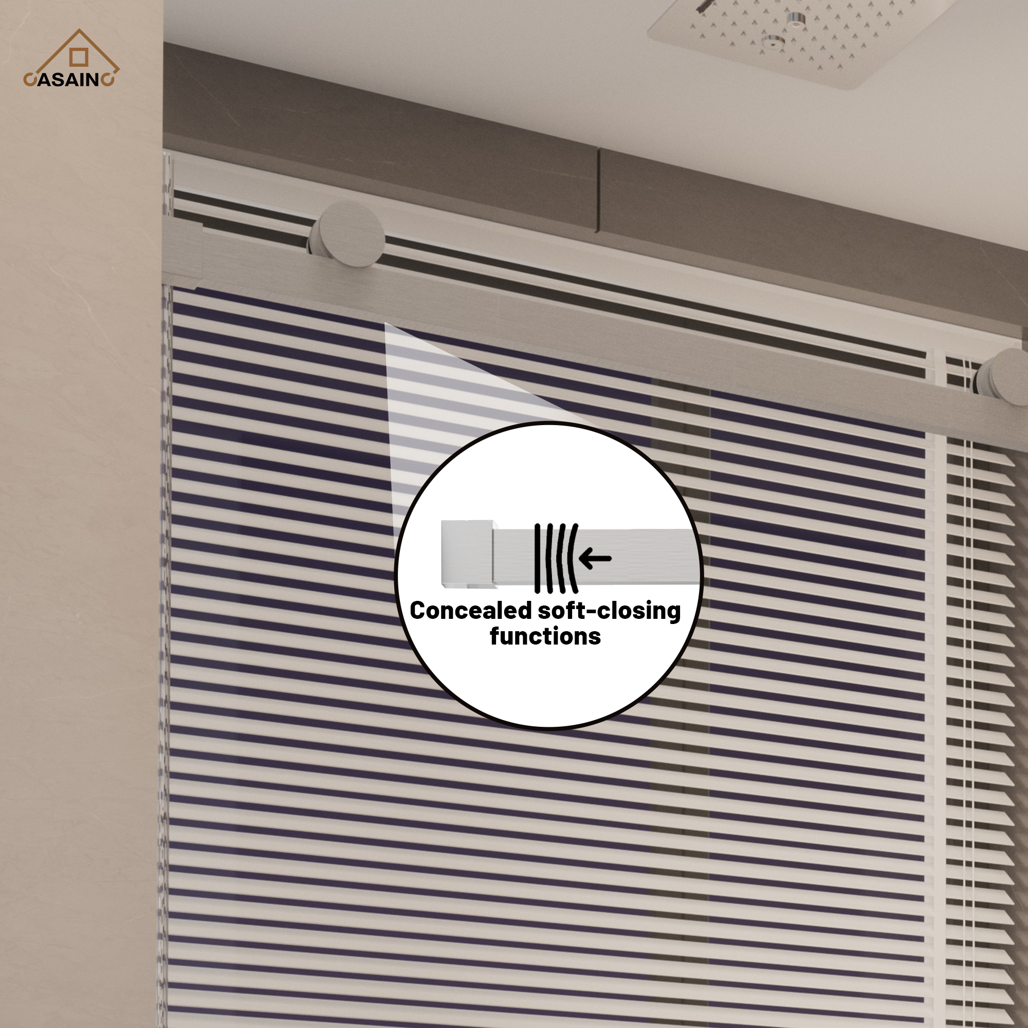 60"x76" Frameless Shower Door with Cushioned Single Slide, SGCC-Certified Tempered Shower Glass Door in Matte Black/Chrome/Brushed Nickel/Brushed Gold