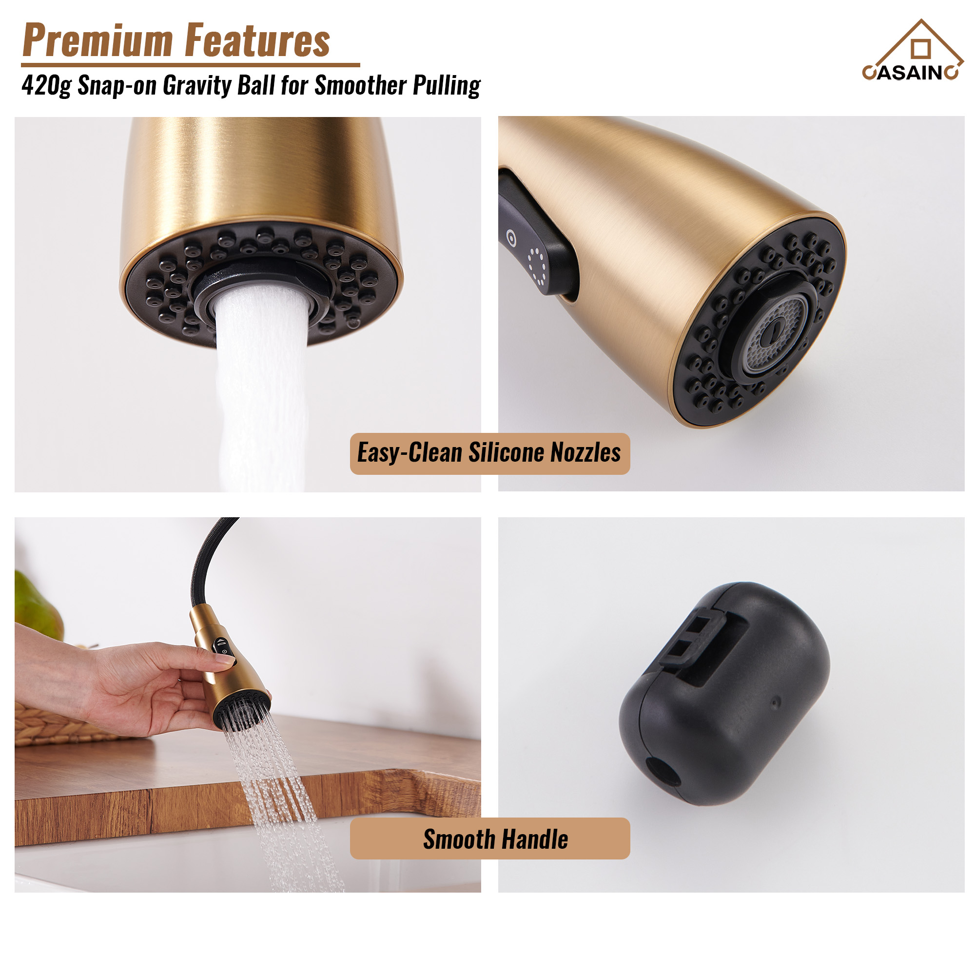 Single Handle Commercial Style Pull-Down Kitchen Faucet