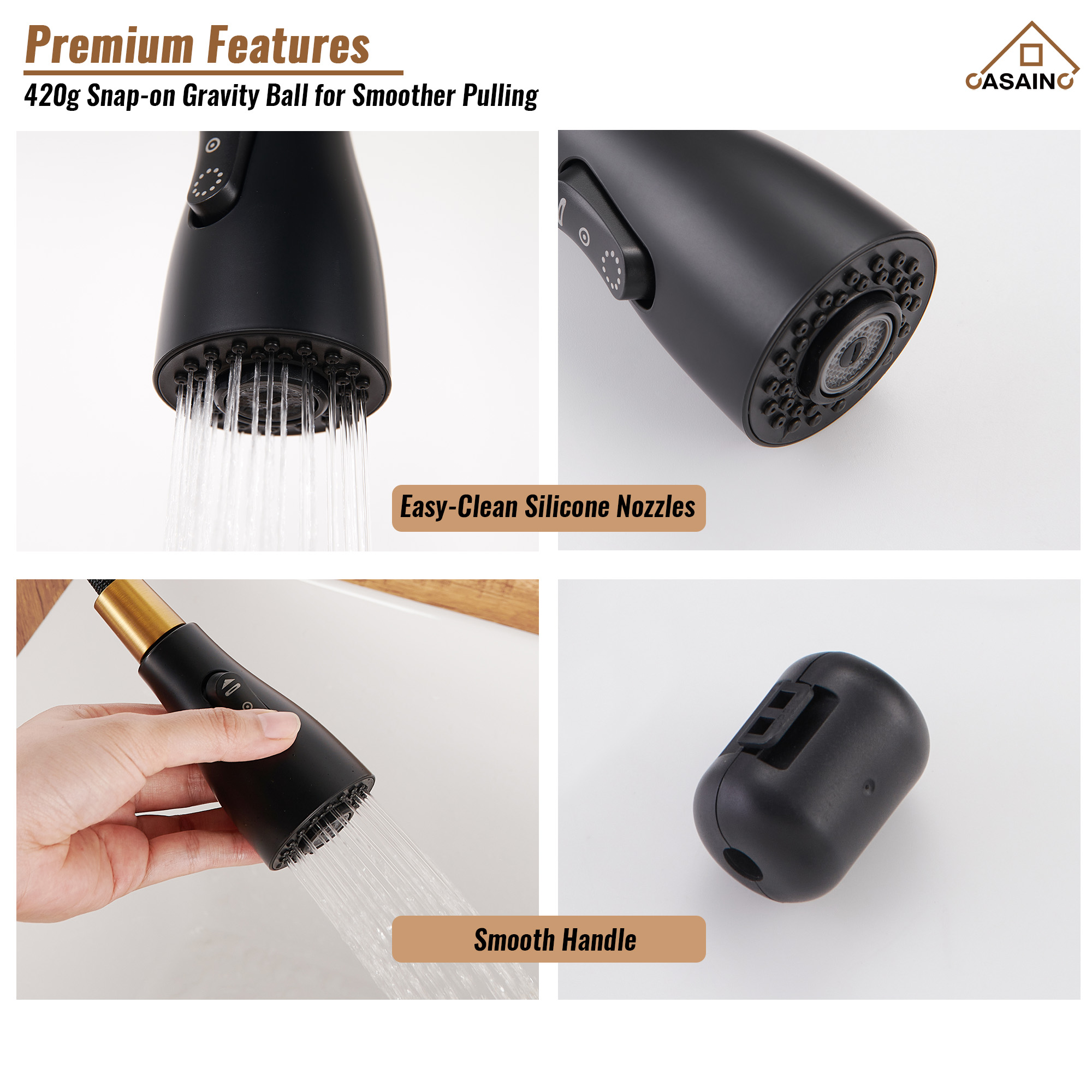 Single Handle Commercial Style Pull-Down Kitchen Faucet