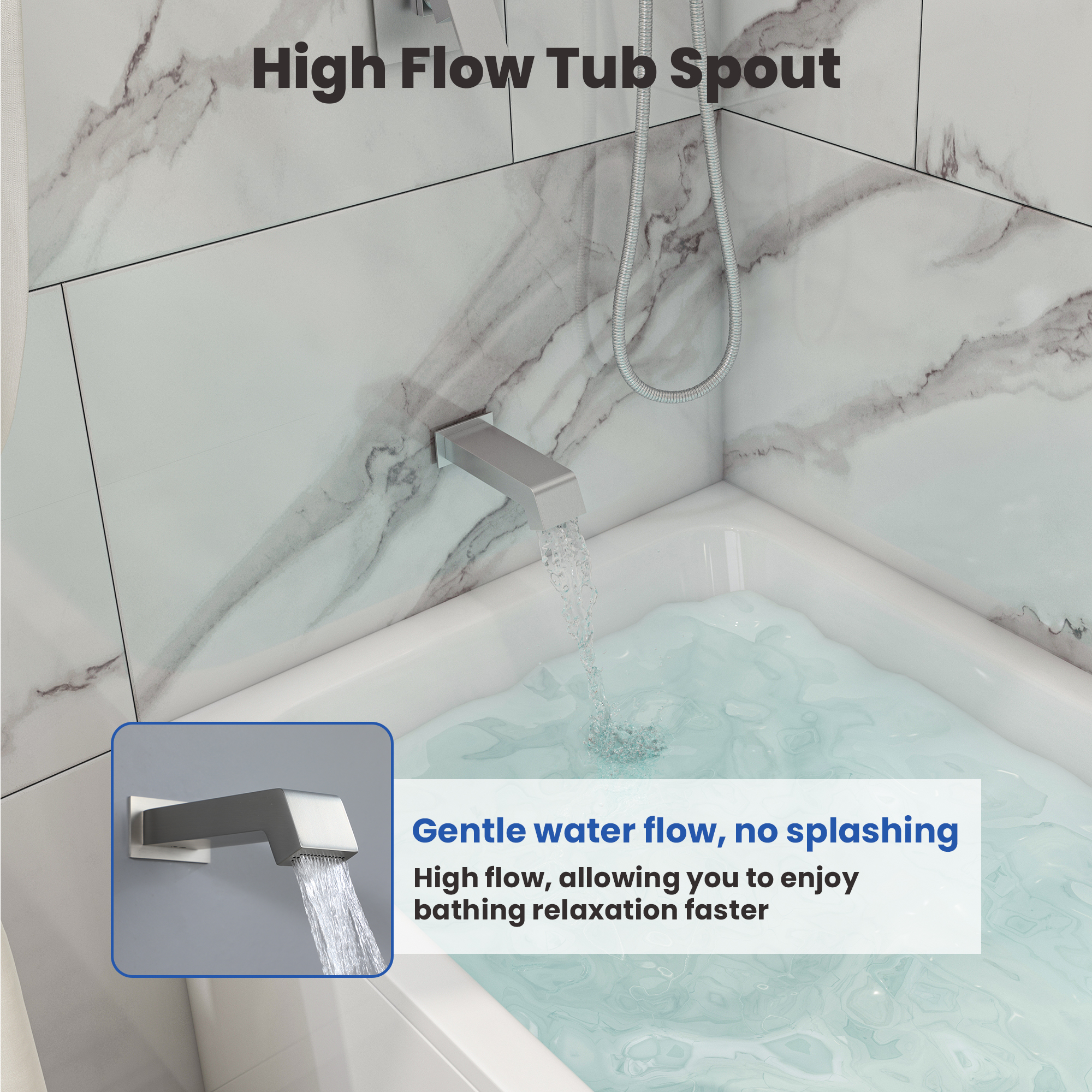 10" Three Function Pressure Balance Shower System with Valve Included