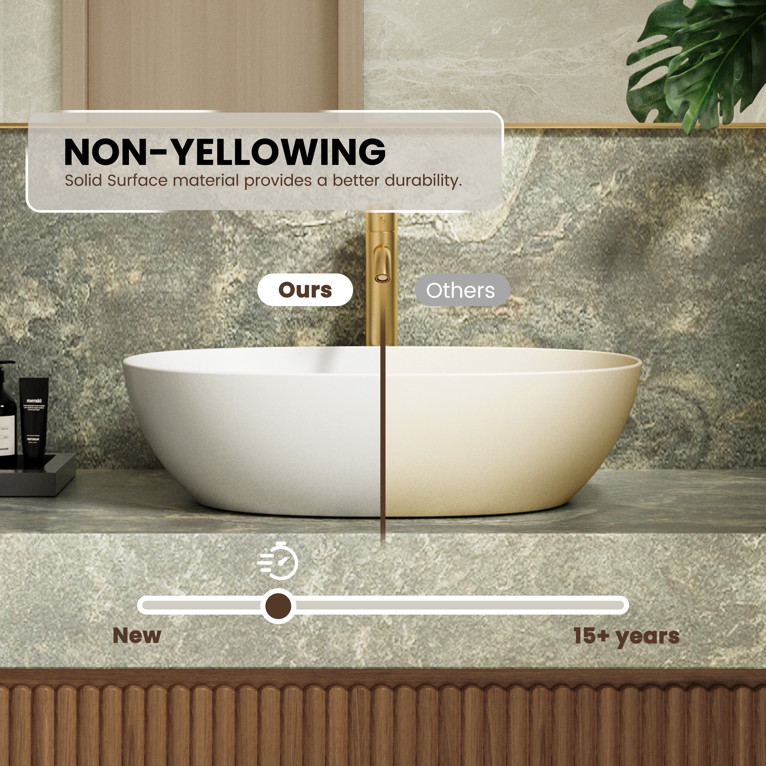 22" Oval Solid Surface Bathroom Vessel Sink in Matte White