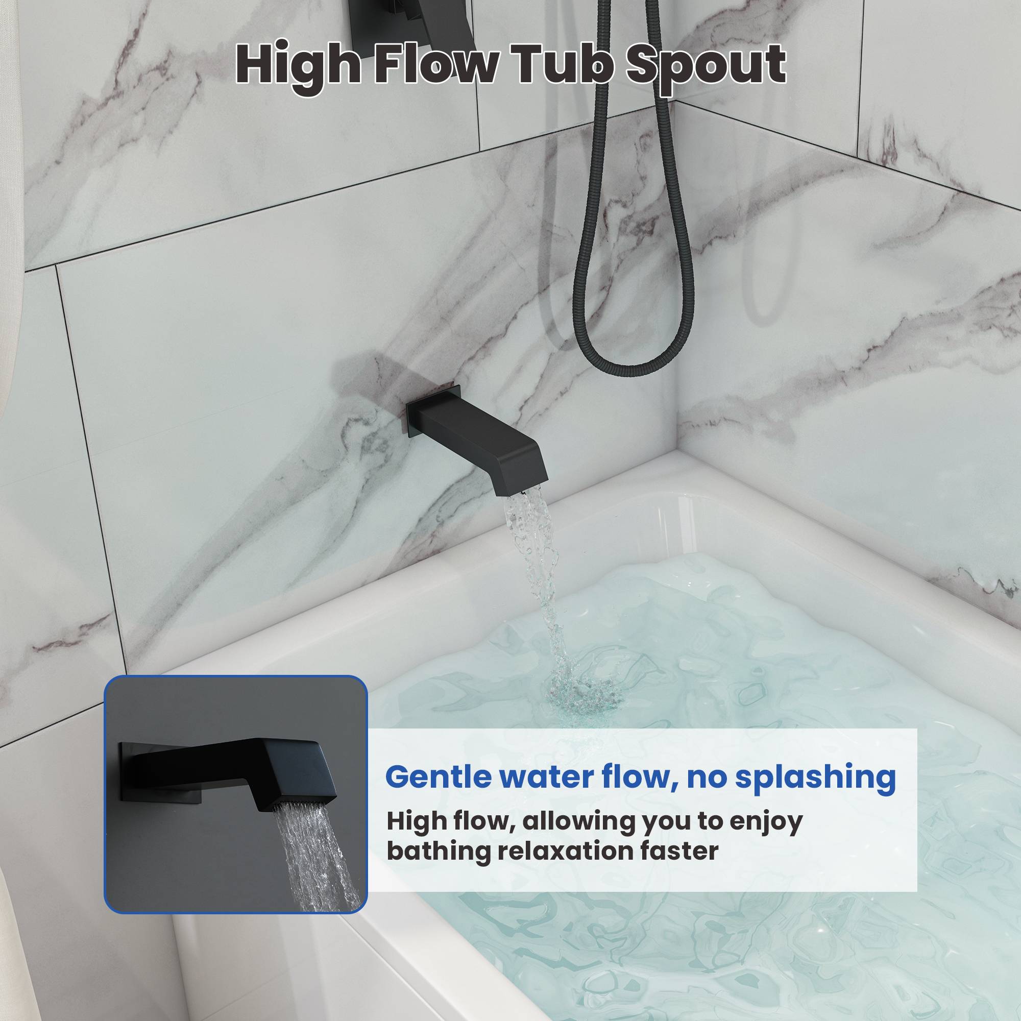 10" Three Function Pressure Balance Shower System with Valve Included