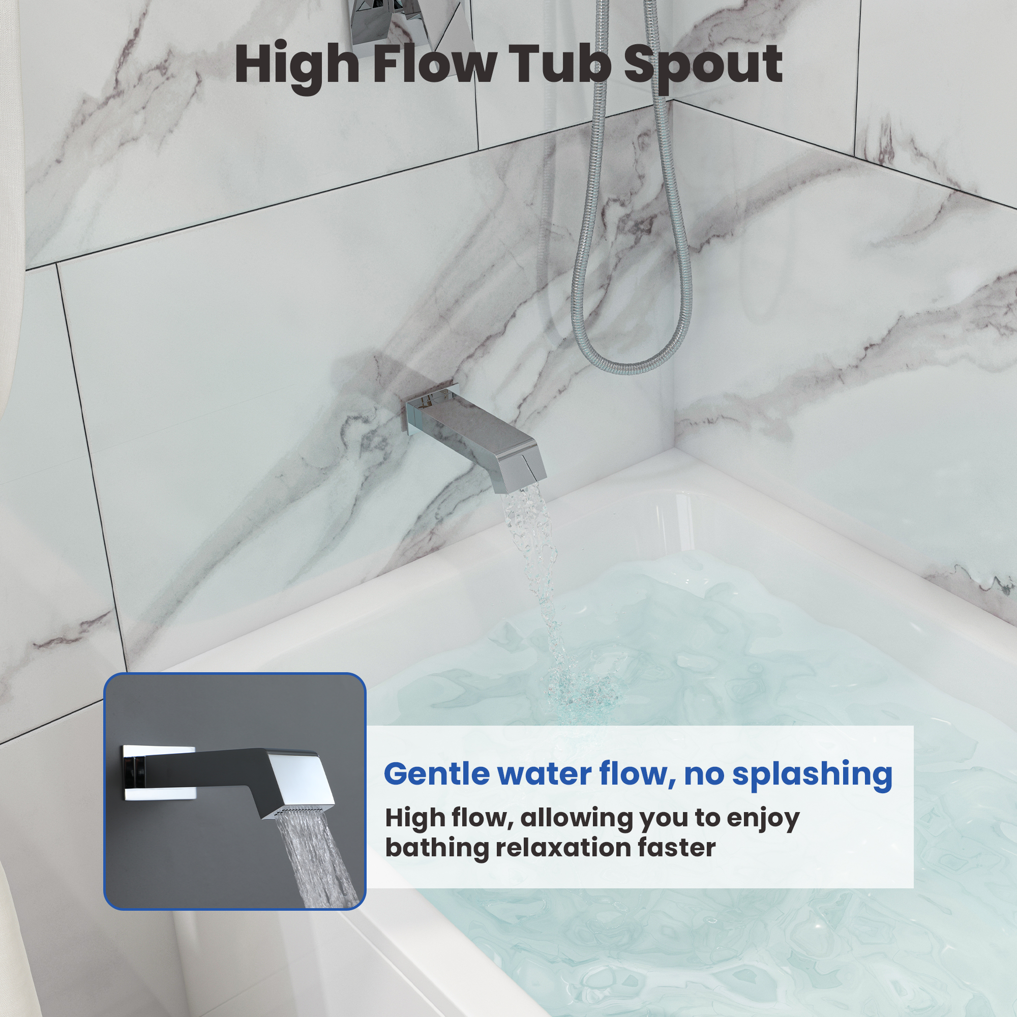 10" Three Function Pressure Balance Shower System with Valve Included