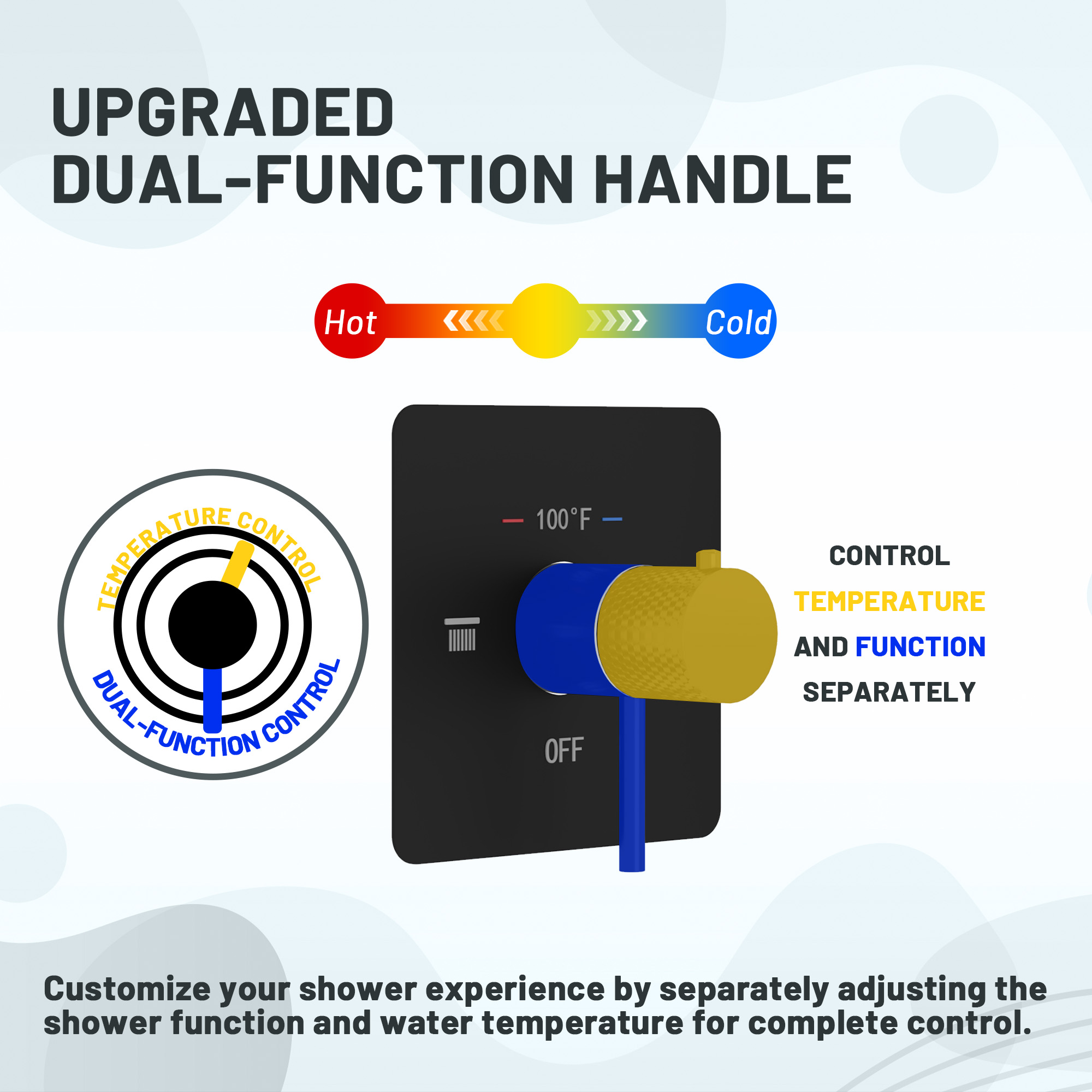 11.8*7.8 inch Coaxial Thermostatic Shower System with 2-Function Handheld