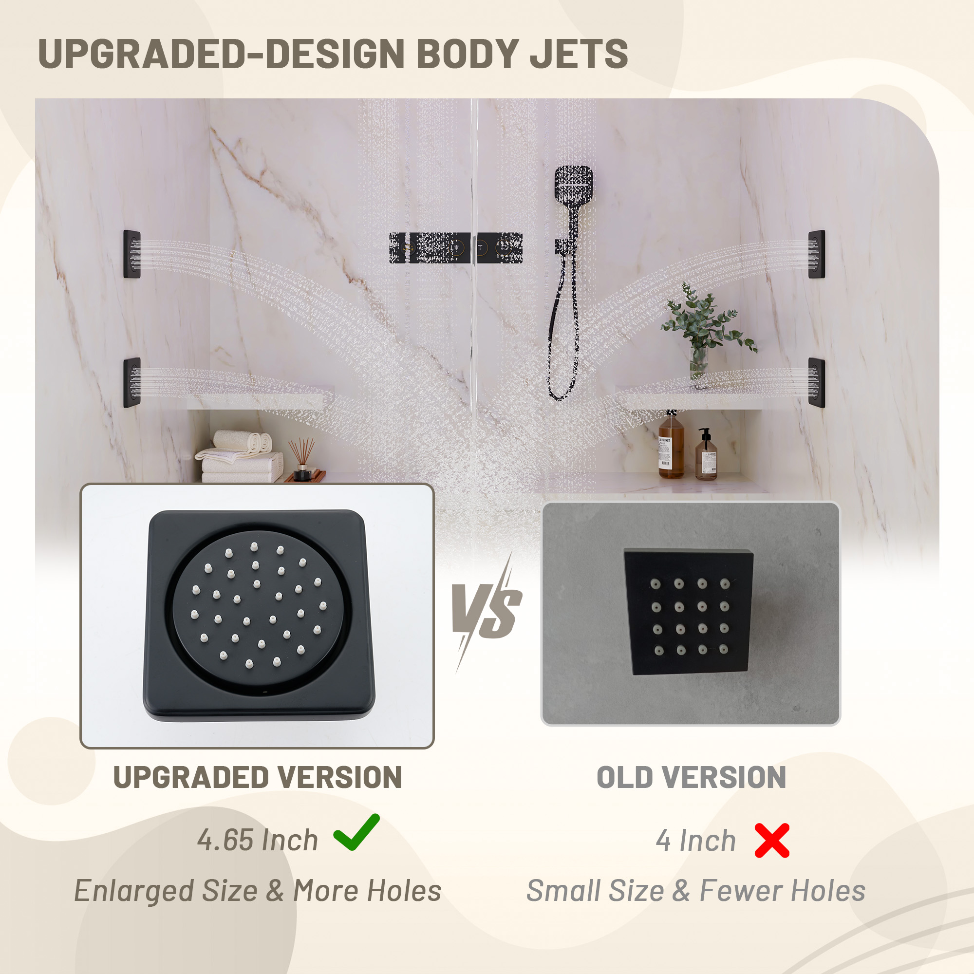 27.55*13.78 inch 4-Function Luxury Digital Shower System with LED & Bluetooth