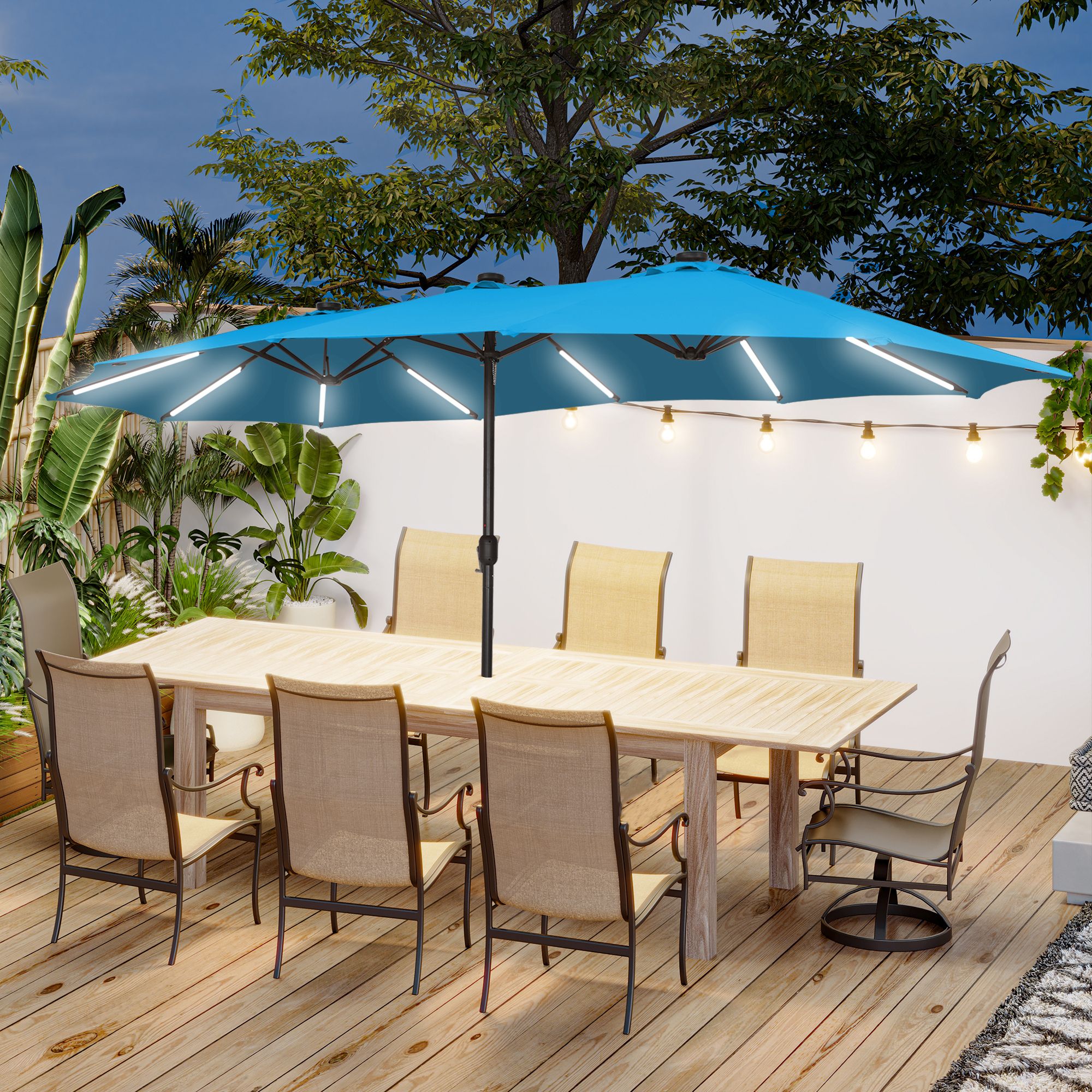 rectangular deck umbrella