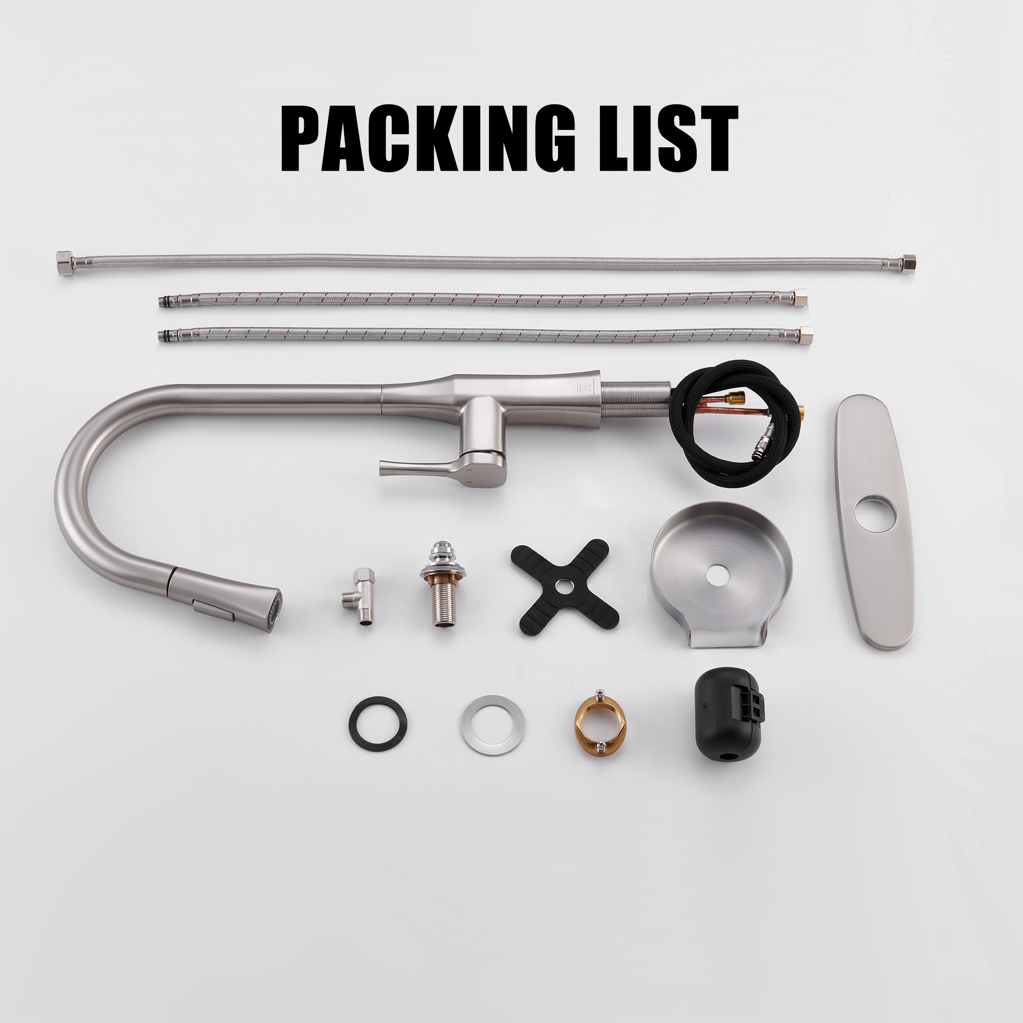 1.8GPM Single Handle Pull Down Kitchen Faucet with Cup Washer