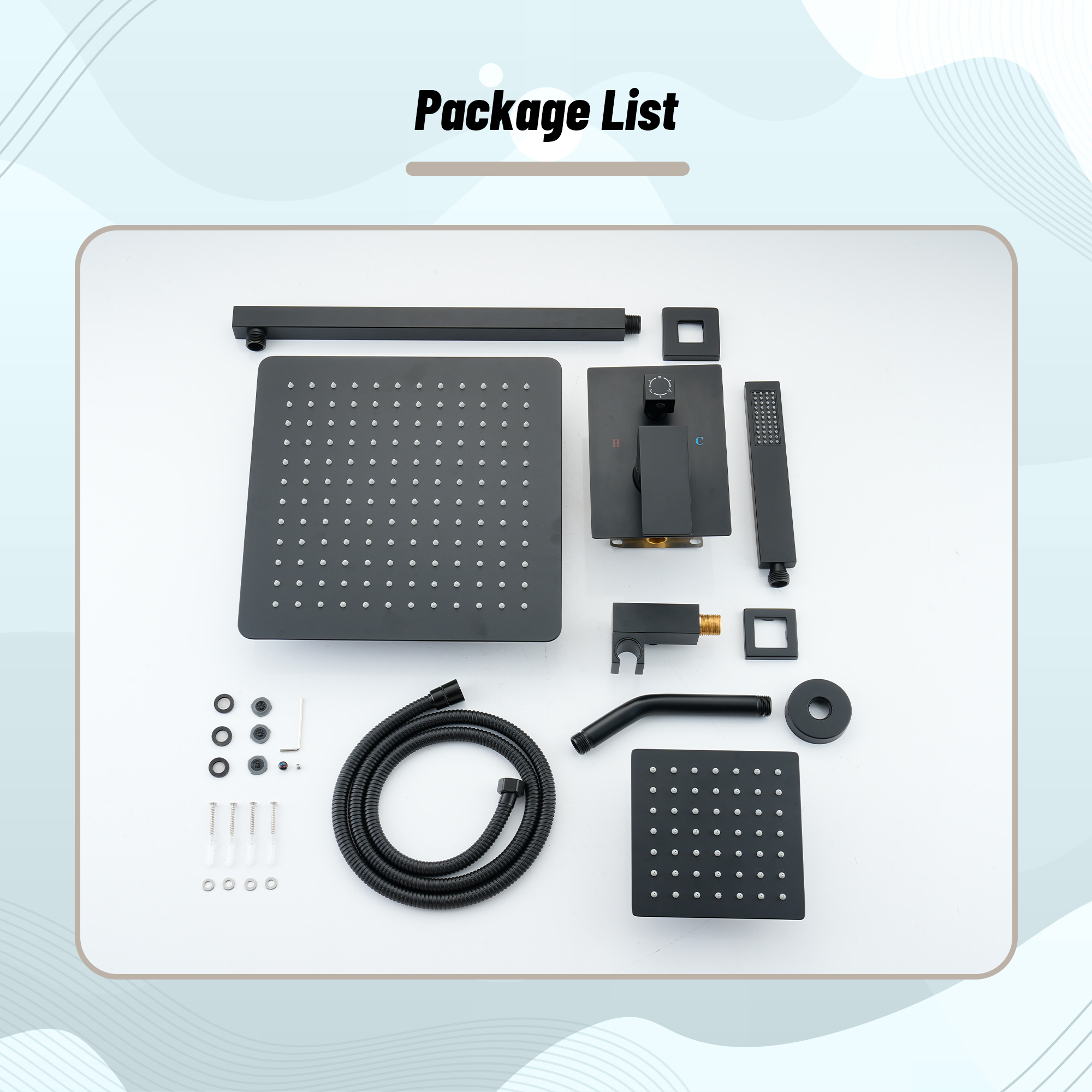 12-inch Dual Shower System with 3-Function & 6 Position Settings